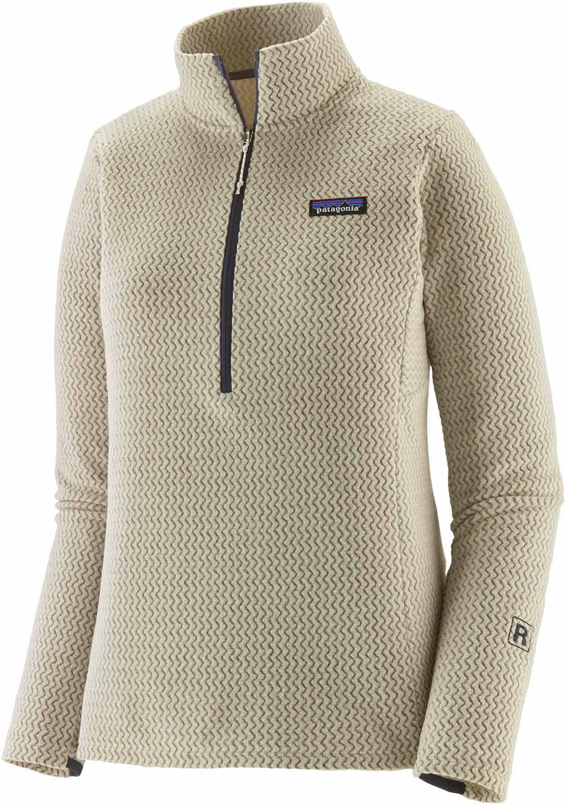 Polaire technique demi-zippée - W's R1 Air Zip Neck Wool White - Taille S - Beige