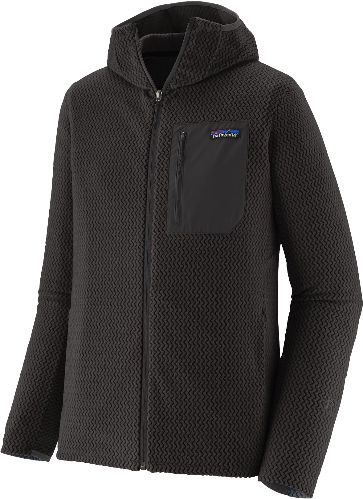 Polaire technique à capuche - M's R1 Air Full-Zip Hoody Black - Taille S - Noir