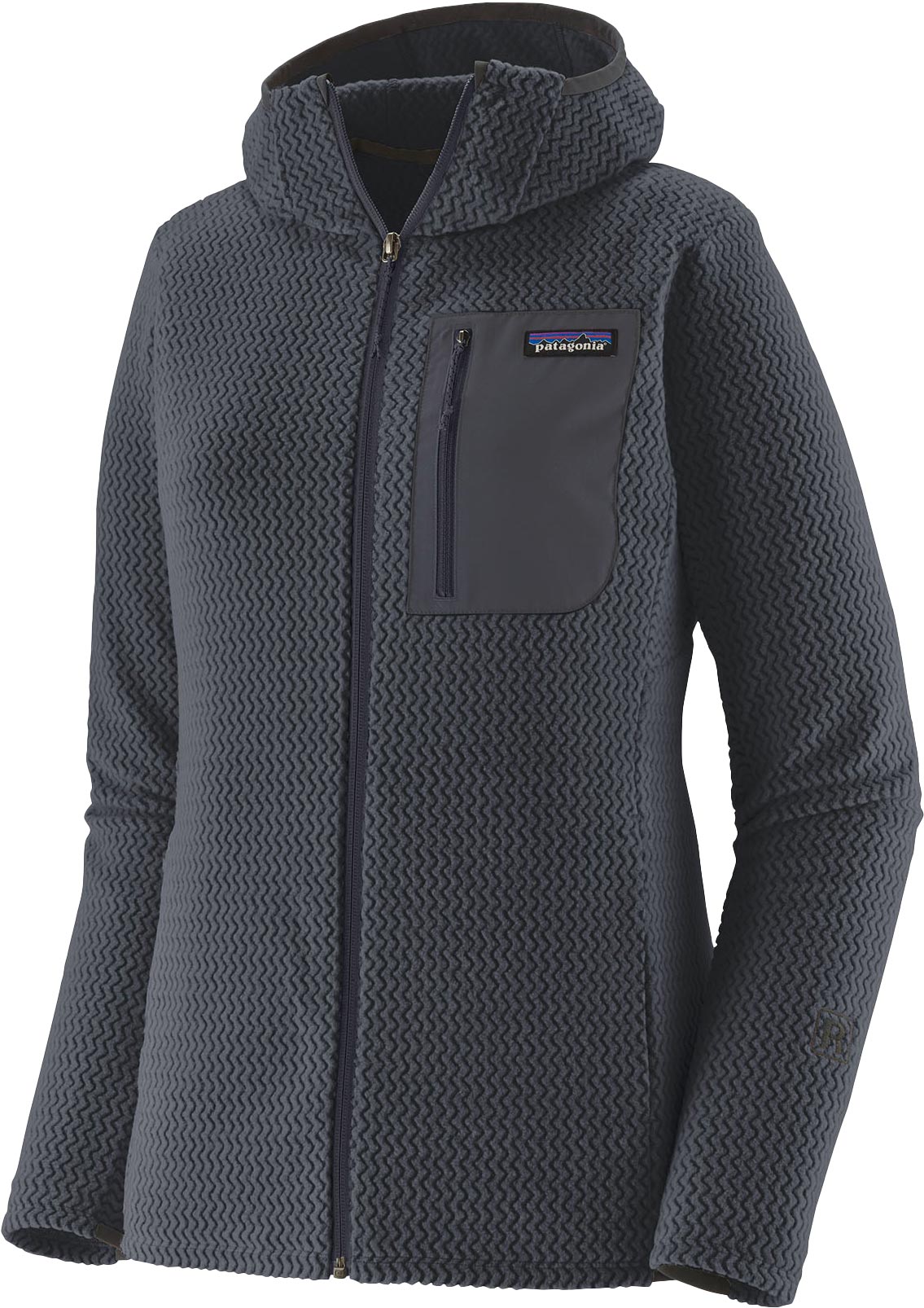 Technisches Fleece W's R1 Air Full-Zip Hoody Smolder Blue für Damen Größe L Navy blau