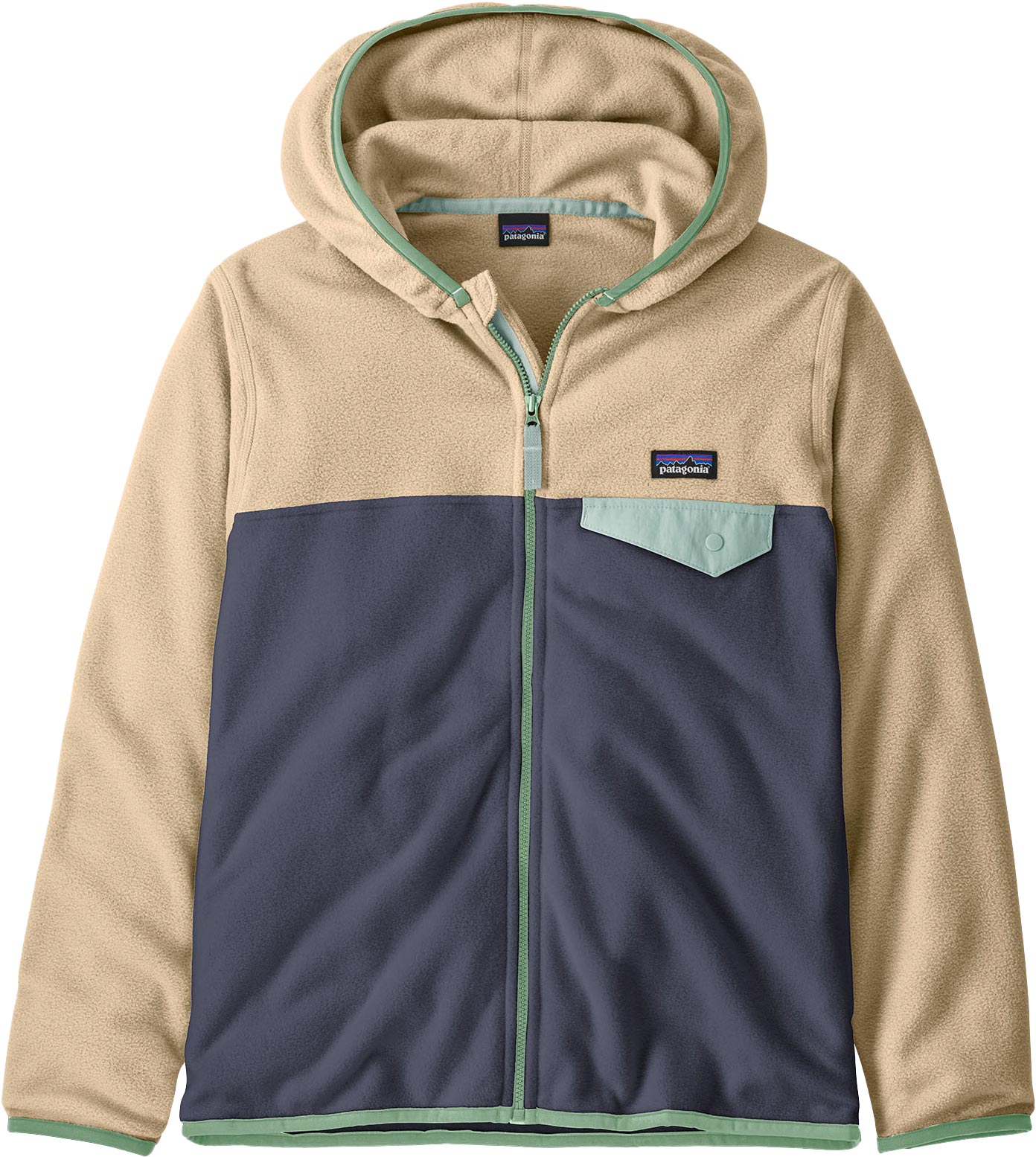 Fleece mit Kapuze K's Micro D Snap-T Jkt Smolder Blue Kindergröße XL Blau