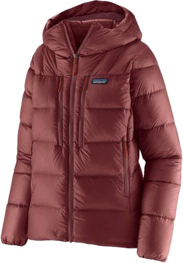 Doudoune technique en duvet - W's Fitz Roy Down Hoody Dark Ruby w/Sizzle Red en Nylon - Taille M - Bordeaux