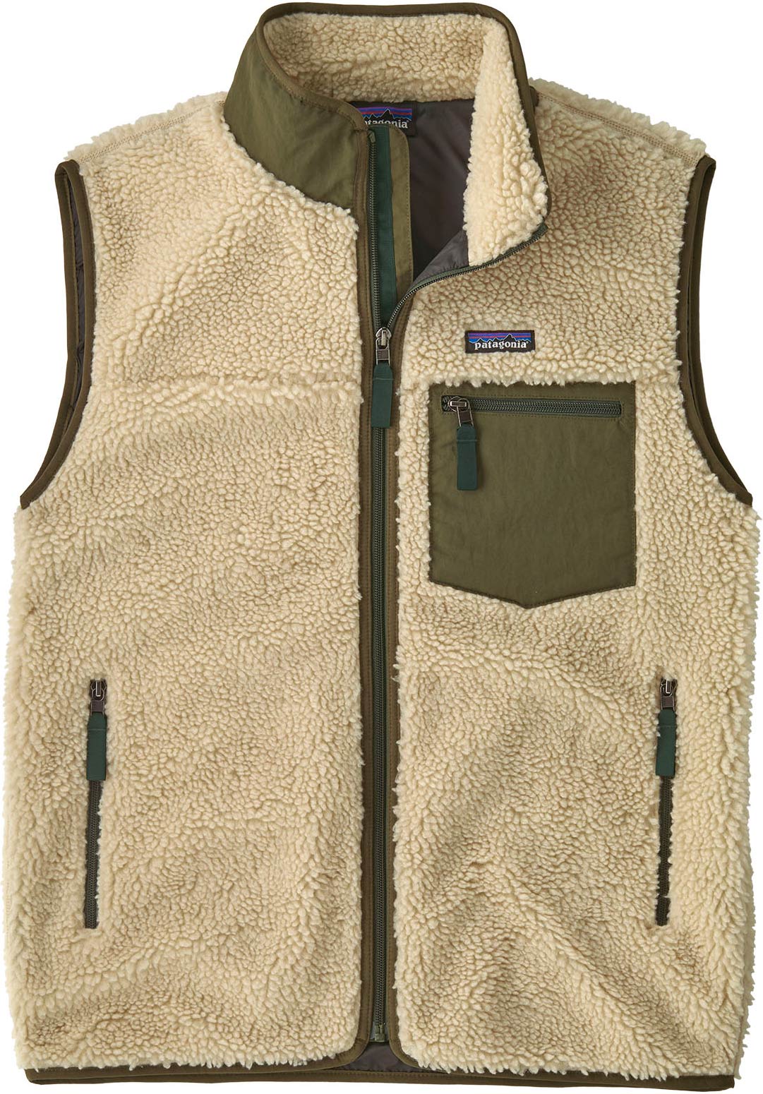 Polaire sans manches coupe-vent - M's Classic Retro-X Vest Dark Natural w/Basin Green - Taille S - Beige