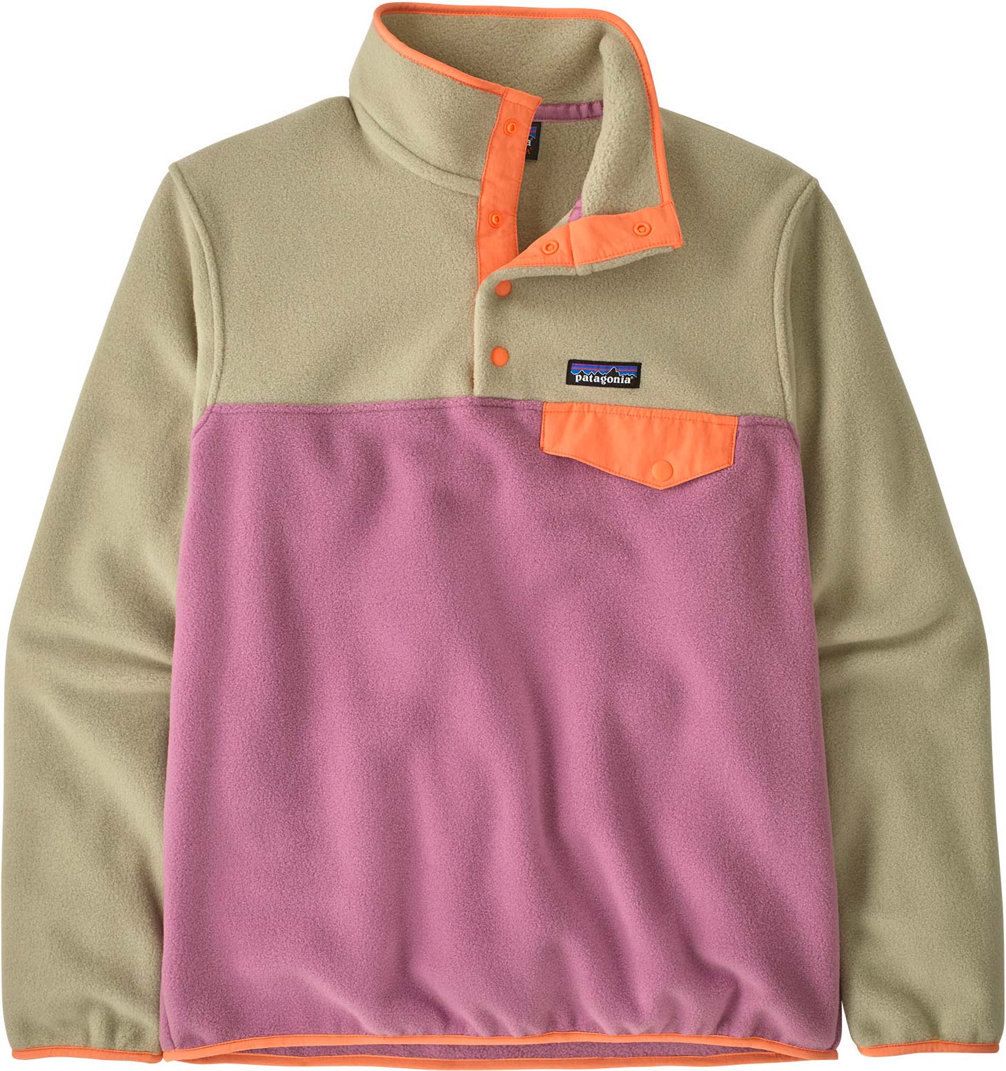 Polaire à col montant et pressionné - W's LW Synch Snap-T P/O Light Violet en Nylon - Taille S