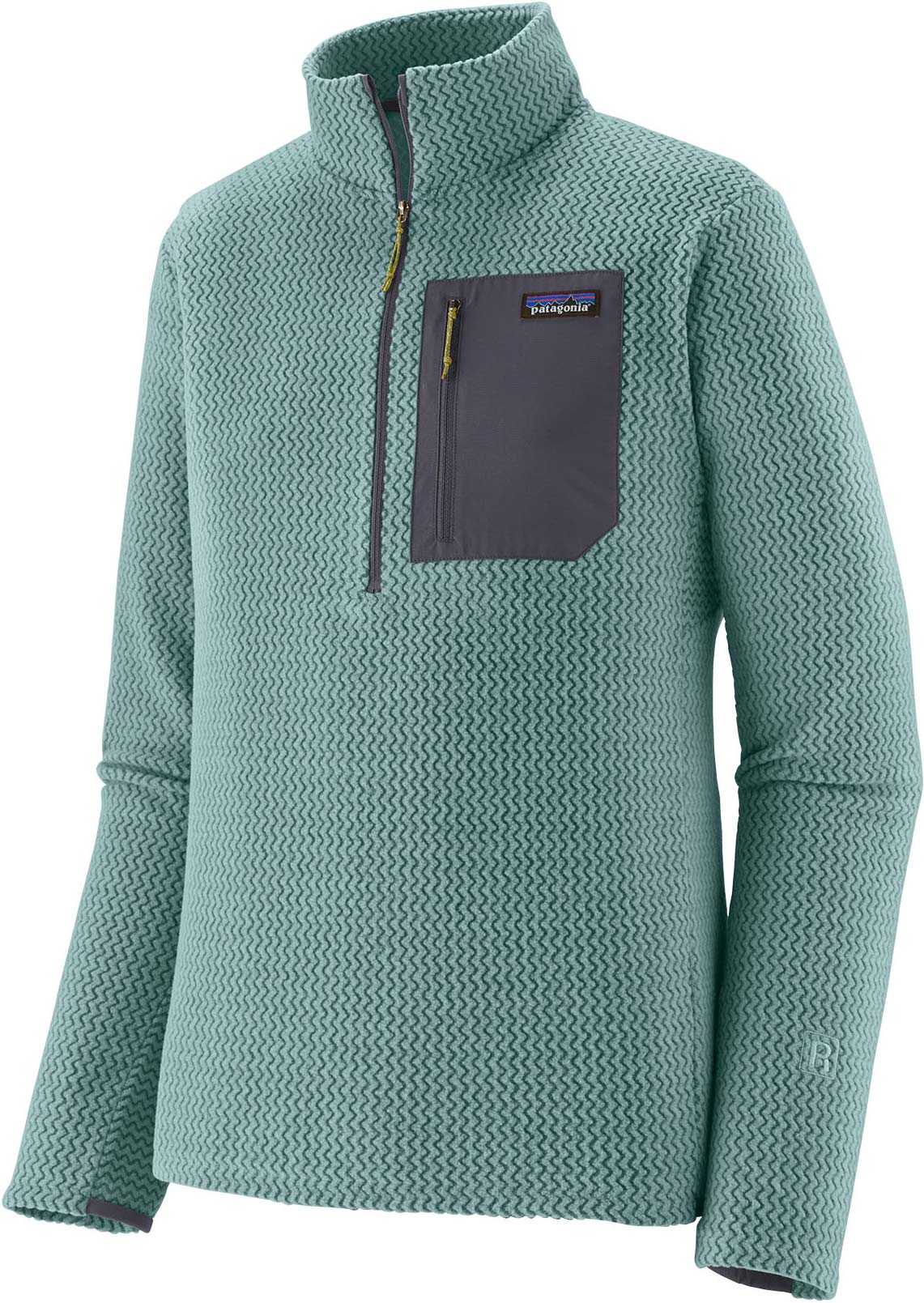 Polaire gaufrée à séchage rapide zippée - M's R1 Air Zip Neck Blue Sage - Taille XL - Bleu