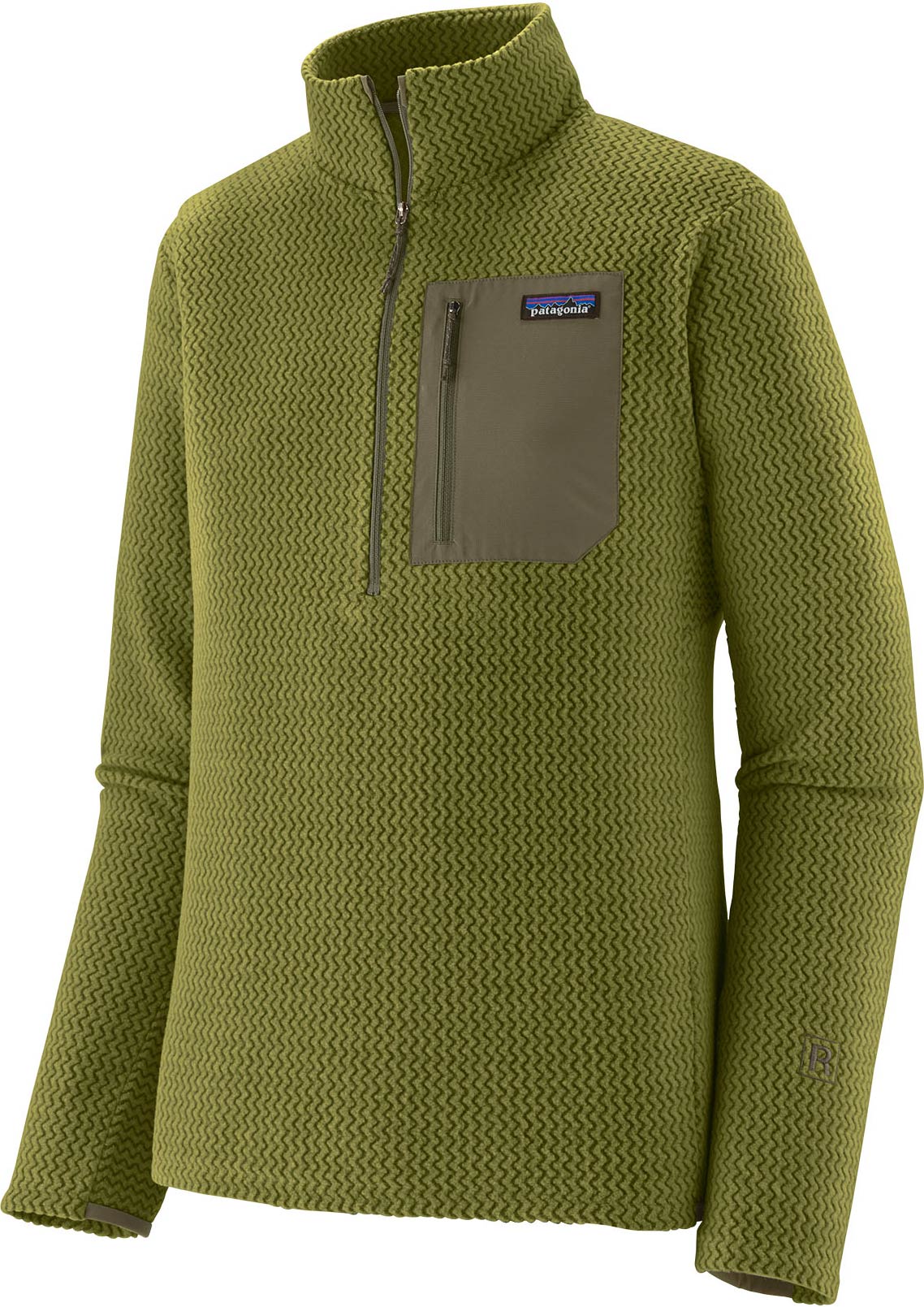 Skitourengehen-Fleecejacke mit Reißverschluss – Herren – M's R1 Air Zip Neck Caper Green M's R1 Air Zip Neck Caper