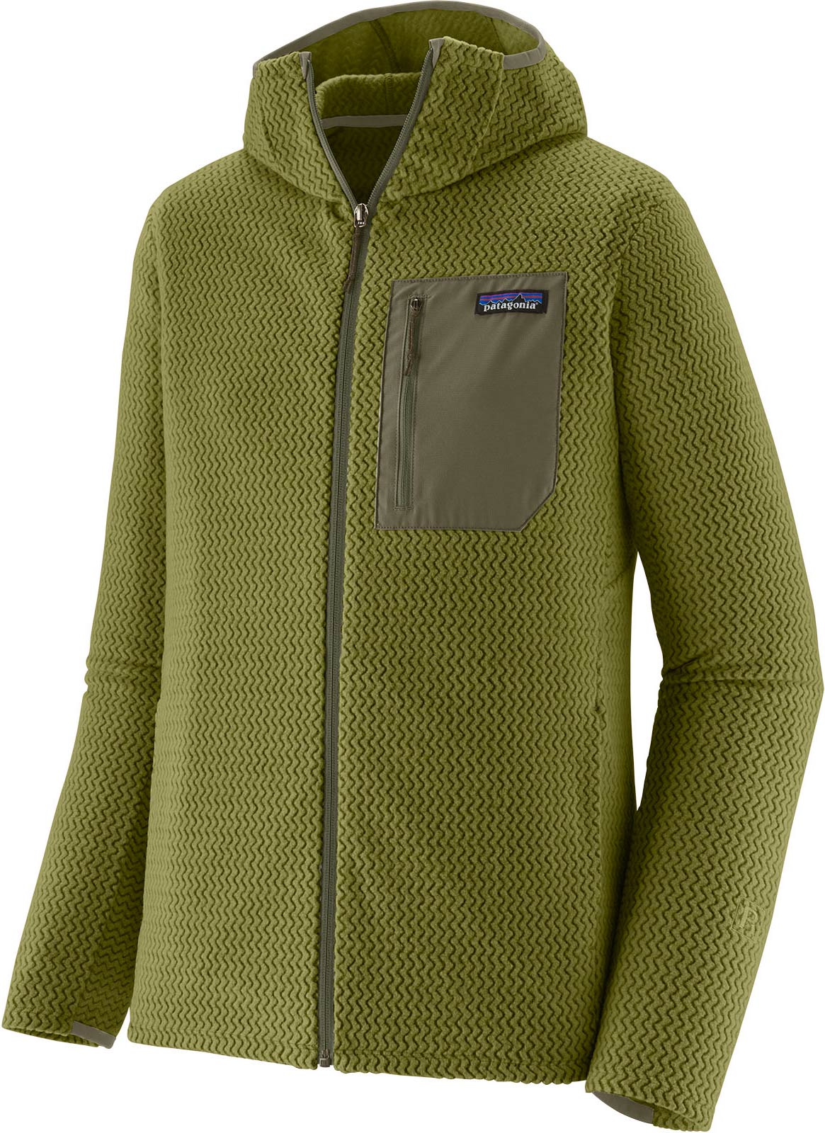 Polaire gaufrée à séchage rapide zippée - M's R1 Air Full-Zip Hoody Caper Green - Taille S - Vert