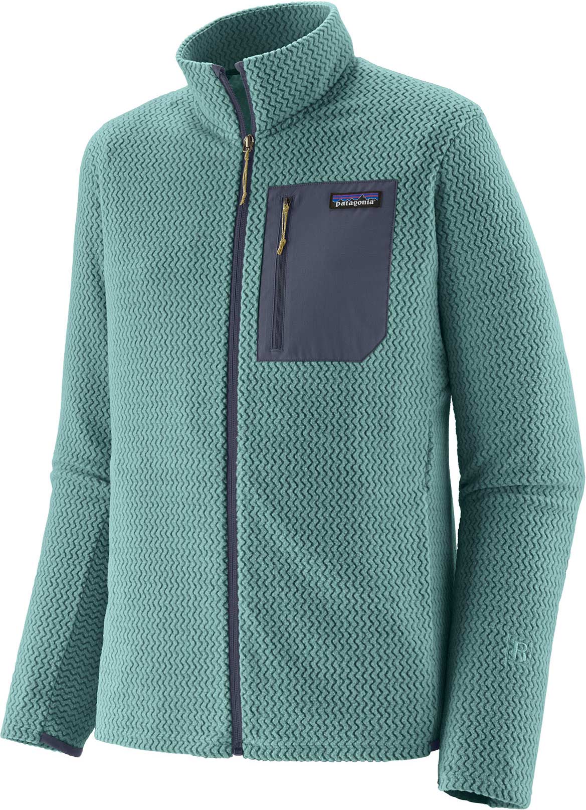 Polaire gaufrée à séchage rapide zippée - M's R1 Air Jkt Blue Sage - Taille L - Bleu