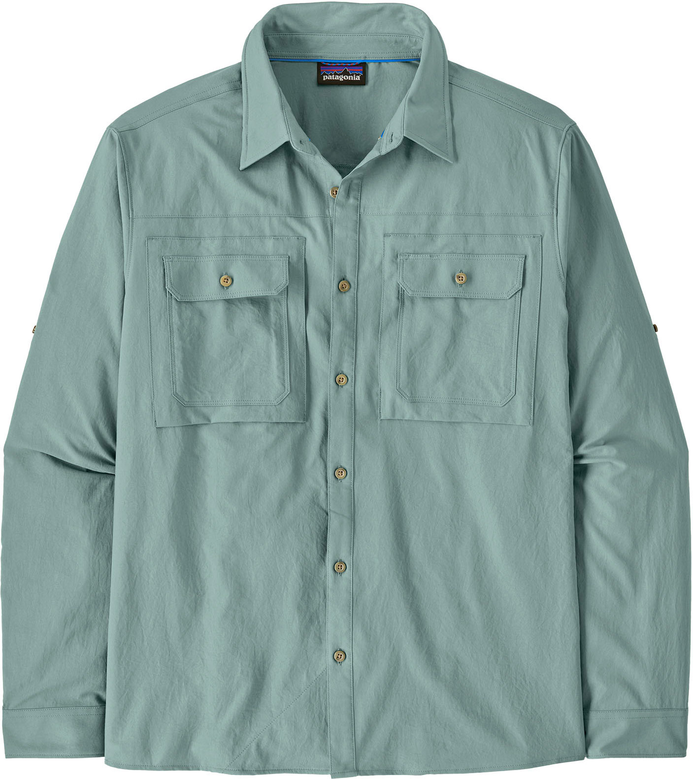 Chemise légère et anti-UV - M's L/S Self Guided Sun Shirt Blue Sage - Taille L - Bleu