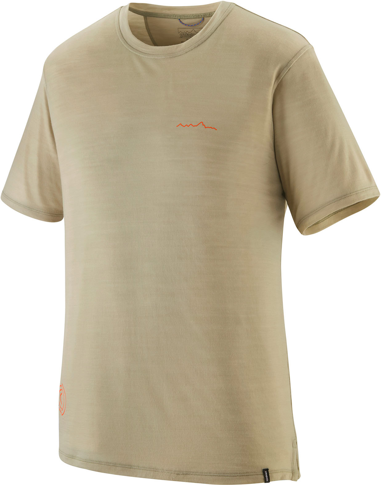 T-shirt de randonnée technique et respirant en laine de mérinos - M's Cap Cool Merino Blend Graphic Shirt Multi-Pitch Weathered Stone pour