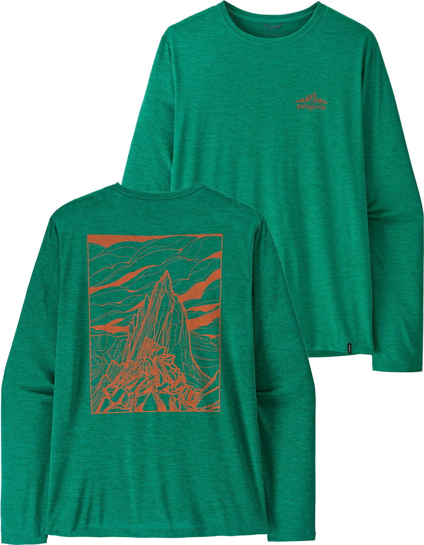 T-shirt de randonnée manches longues léger et respirant - M's L/S Cap Cool Daily Shirt Cloud Crag Gem Green Light X-Dye
