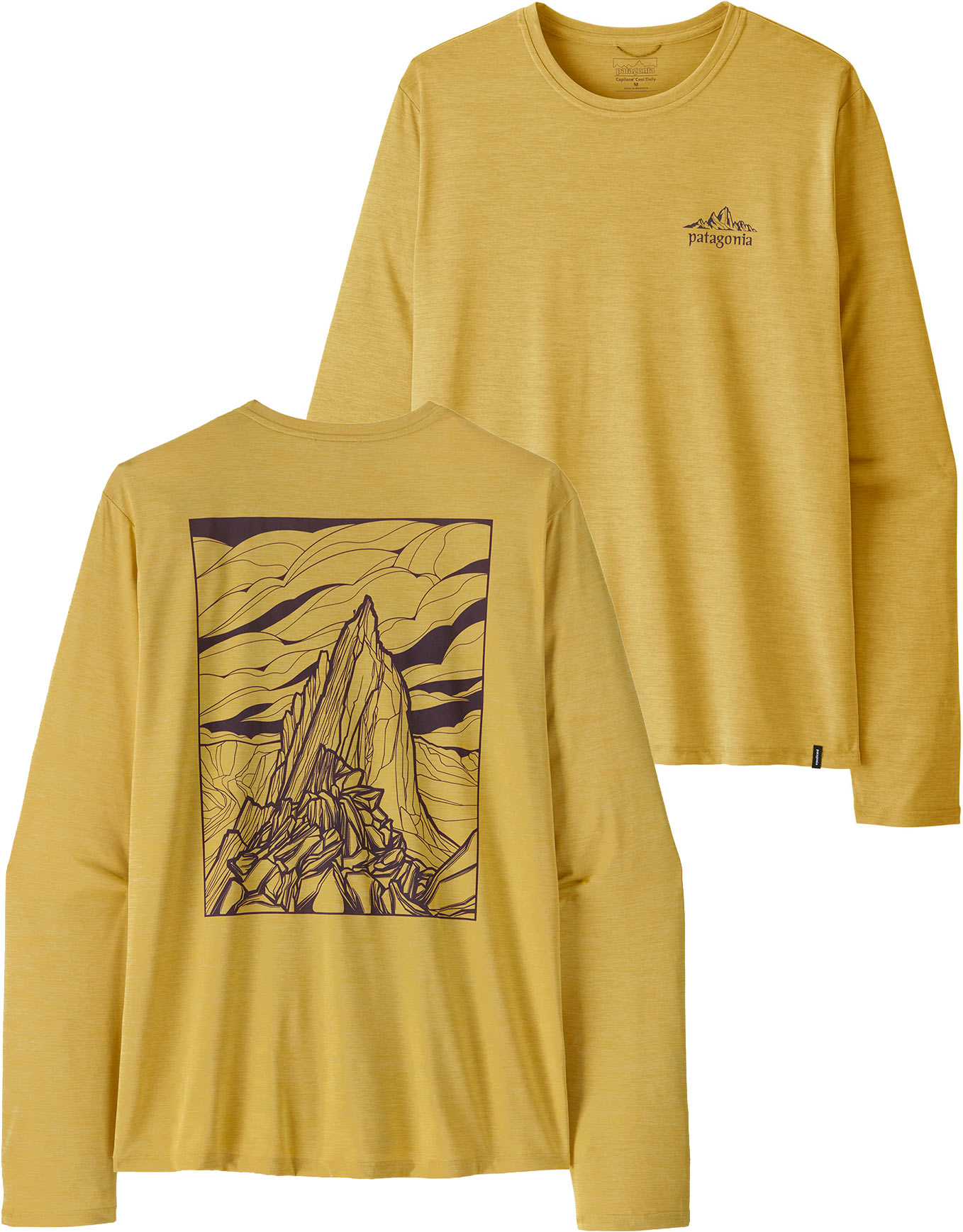 T-shirt de randonnée respirant à manches longues - M's L/S Cap Cool Daily Shirt Cloud Crag Limestone Yellow Light X-Dye