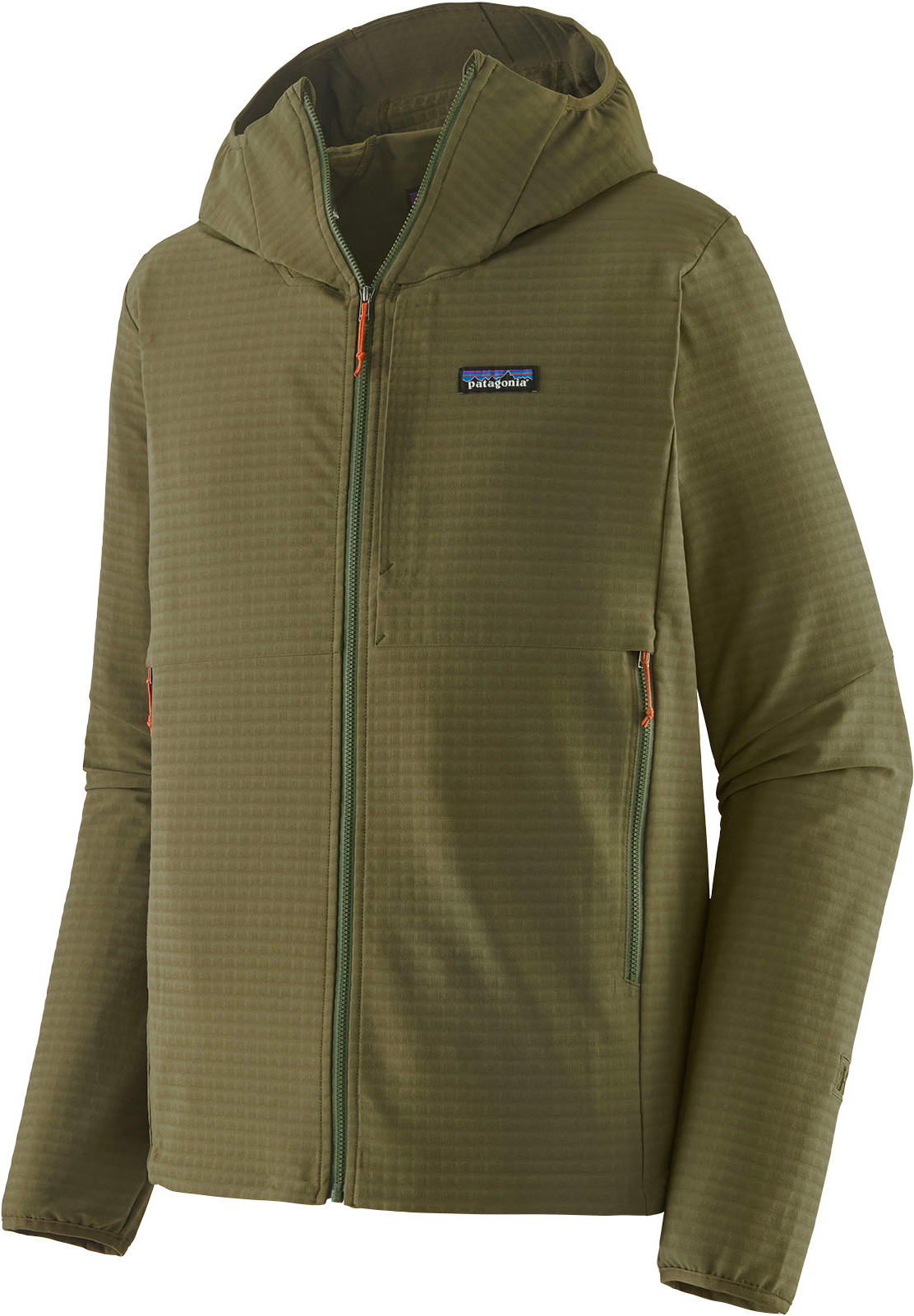 Polaire chaude et extensible zippée - M's R1 TechFace Hoody Basin Green - Taille M - Vert