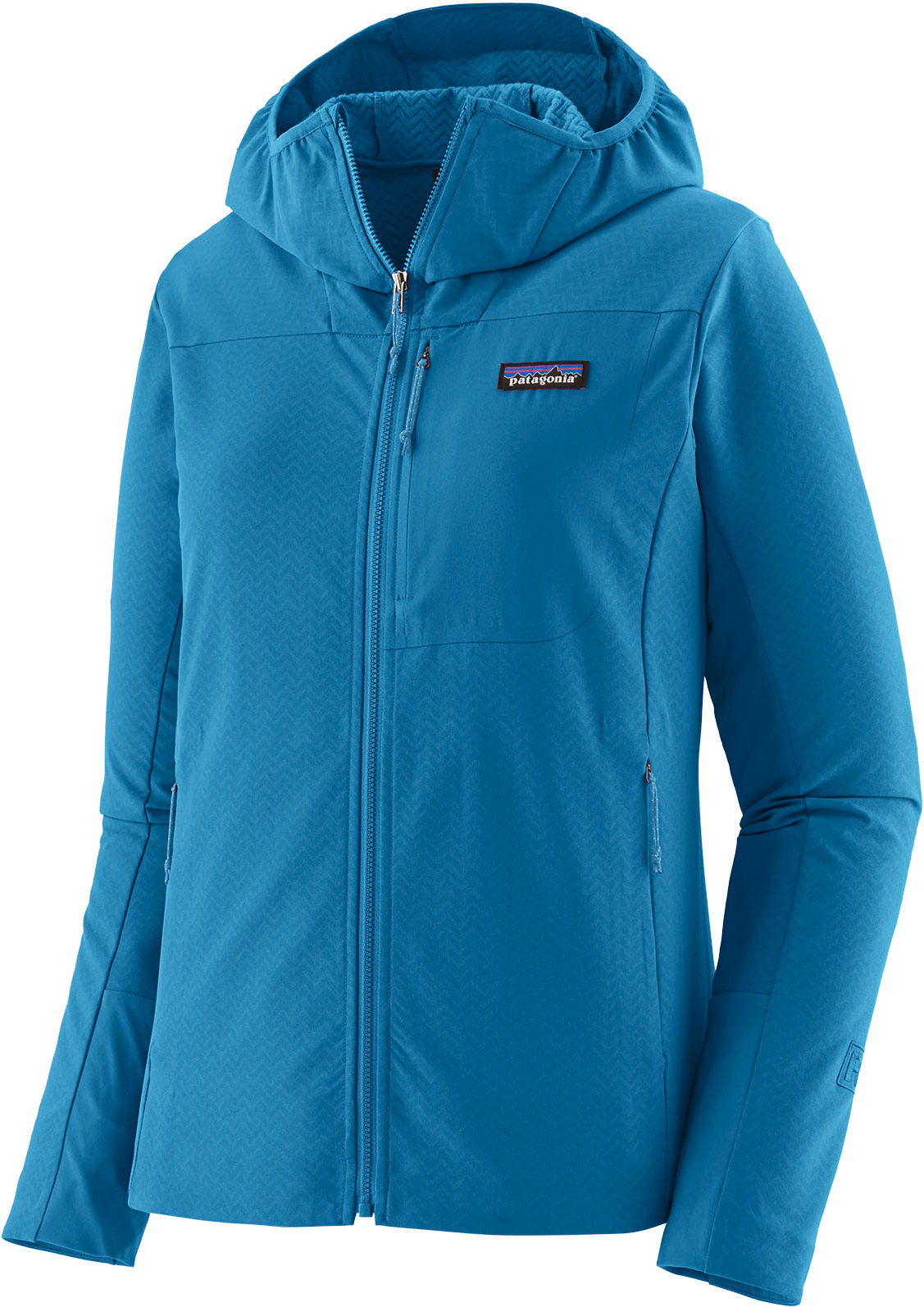 Veste de randonnée stretch - W's R1 CrossStrata Hoody Aquatic Blue en Softshell - Taille S - Bleu