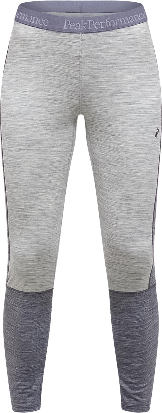 Strumpfhose aus Merinowolle W Magic Long Johns Baselayer Med Grey Melange für Damen Größe XS Grau