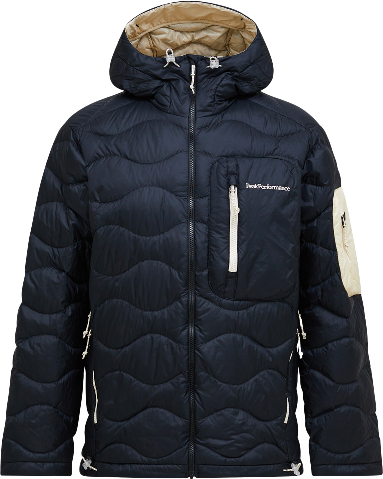 Doudoune chaude de ski de randonnée - M Helium Utility Down Hood Black Sand Fog - Taille M - Noir