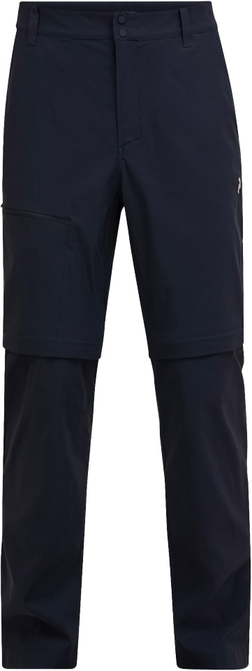 Pantalon de randonnée déperlant - M Iconiq Zip Off Pants Black en Softshell - Taille L - Noir