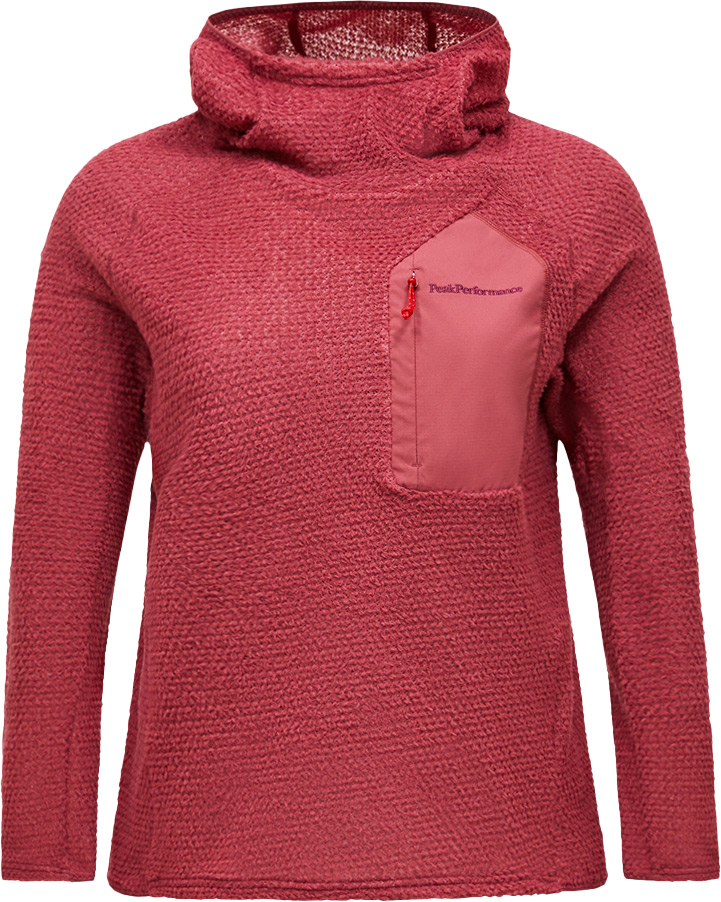 Ultraleichte Fleecejacke mit Reißverschluss Polartec® Alpha® W Freelight Alpha Hood Wild Rouge für Damen Größe M Rot