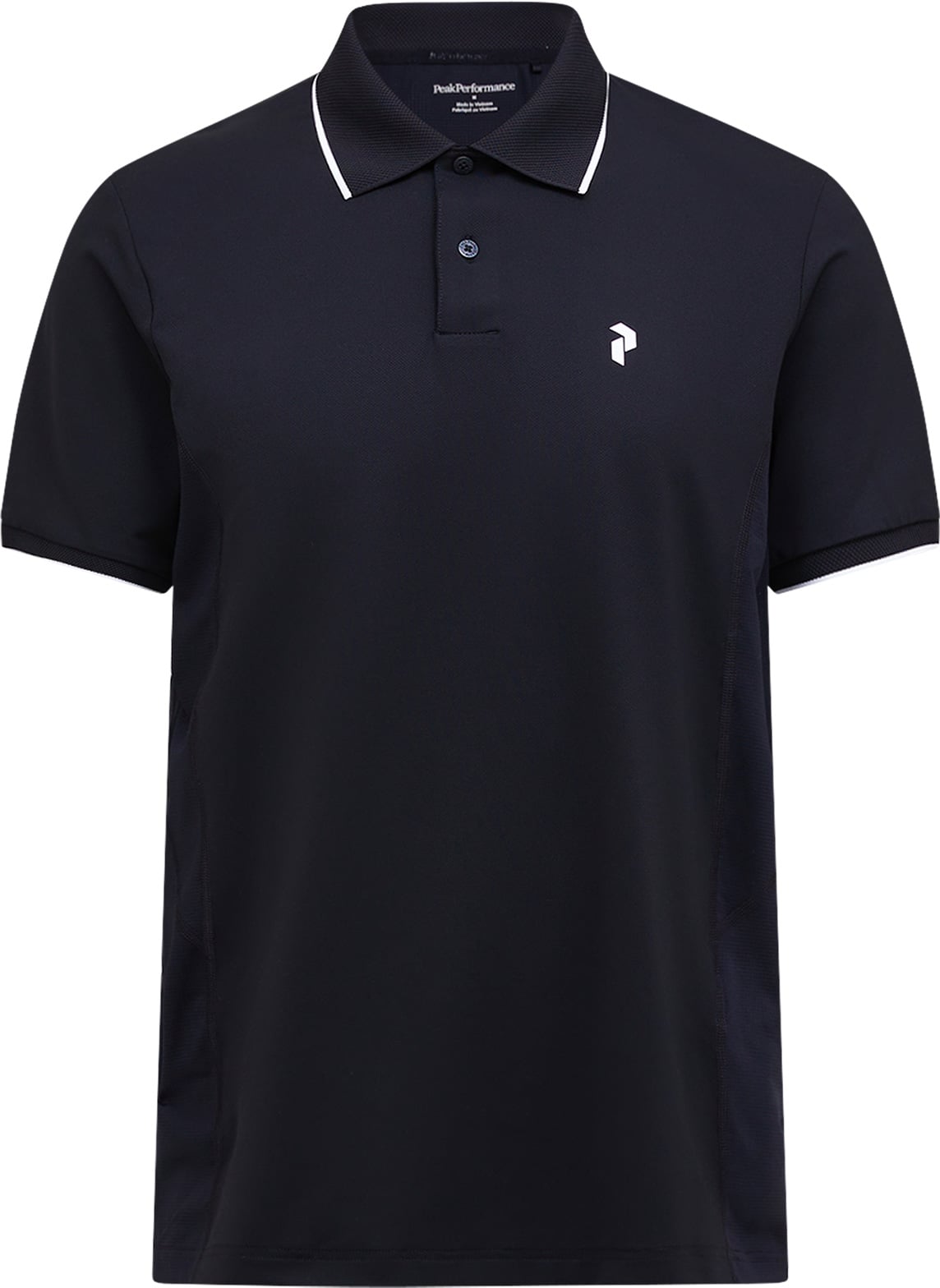 Polo de randonnée léger et respirant à patte de boutonnage - M Mountainbreath Polo Black en Silicone - Taille M - Noir