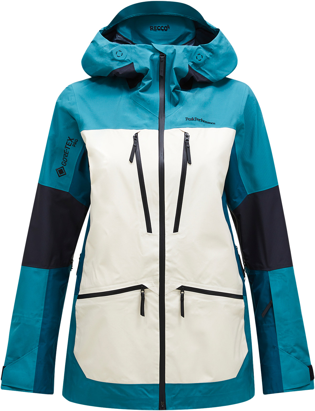 Wasserfeste und atmungsaktive Skijacke aus GORE-TEX® PRO W Vertical Gore-Tex Pro Jkt Hydro Fresh Sand Fog Infinity Teel für Damen
