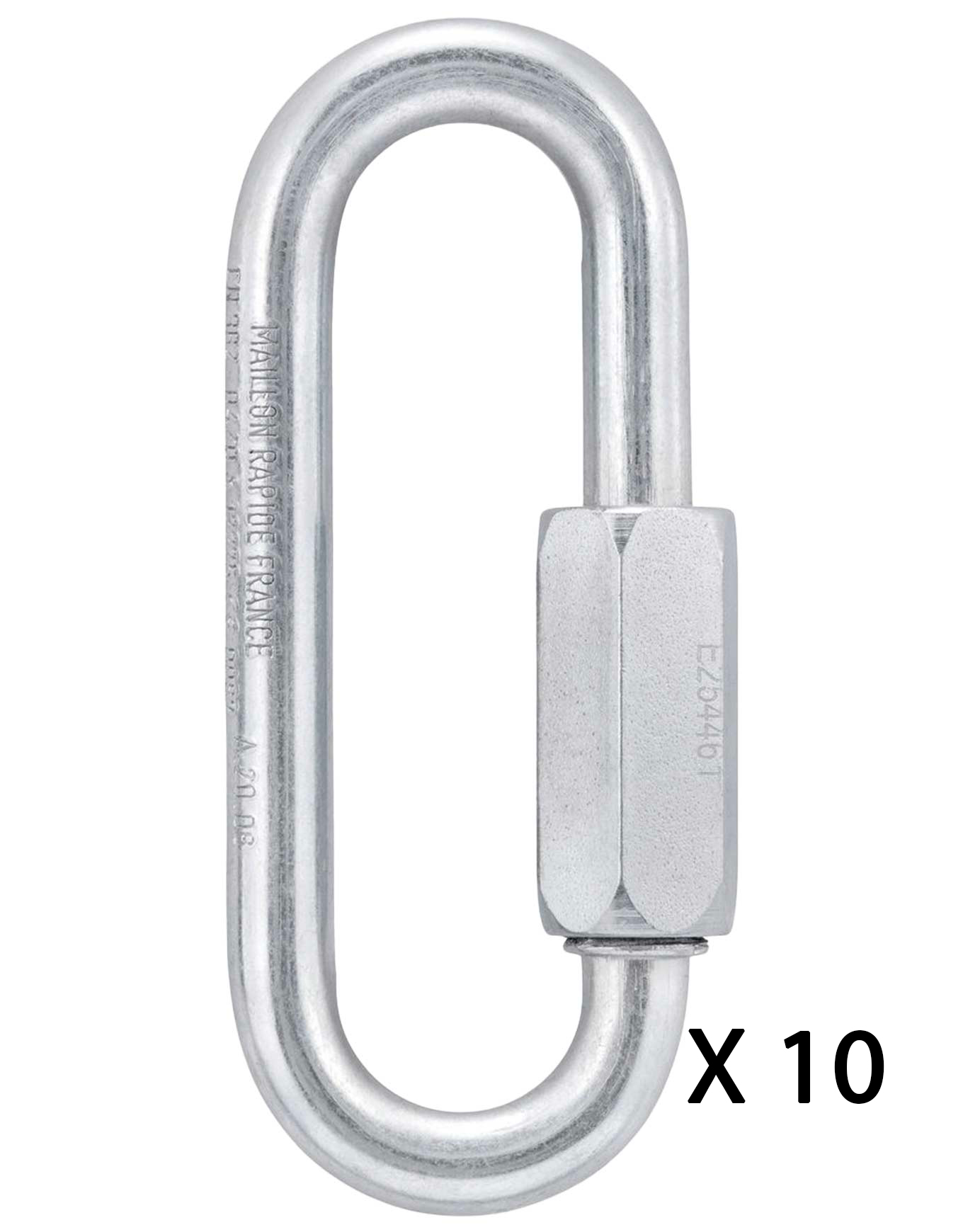 Pack de 10 maillons rapides - Pack 10 Go 8Mm - Gris