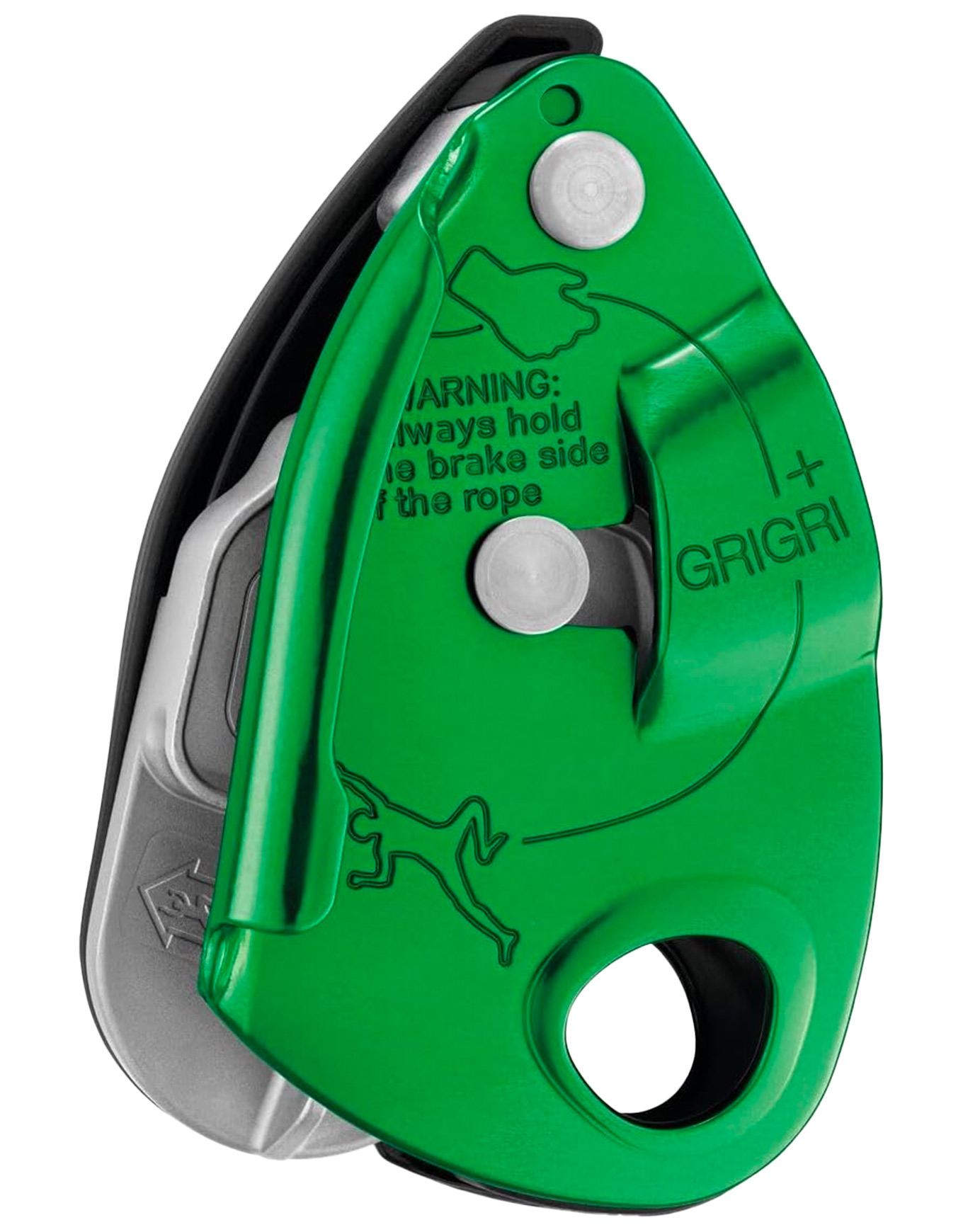 Assureur avec blocage assisté - Grigri+ Green en Aluminium - Vert