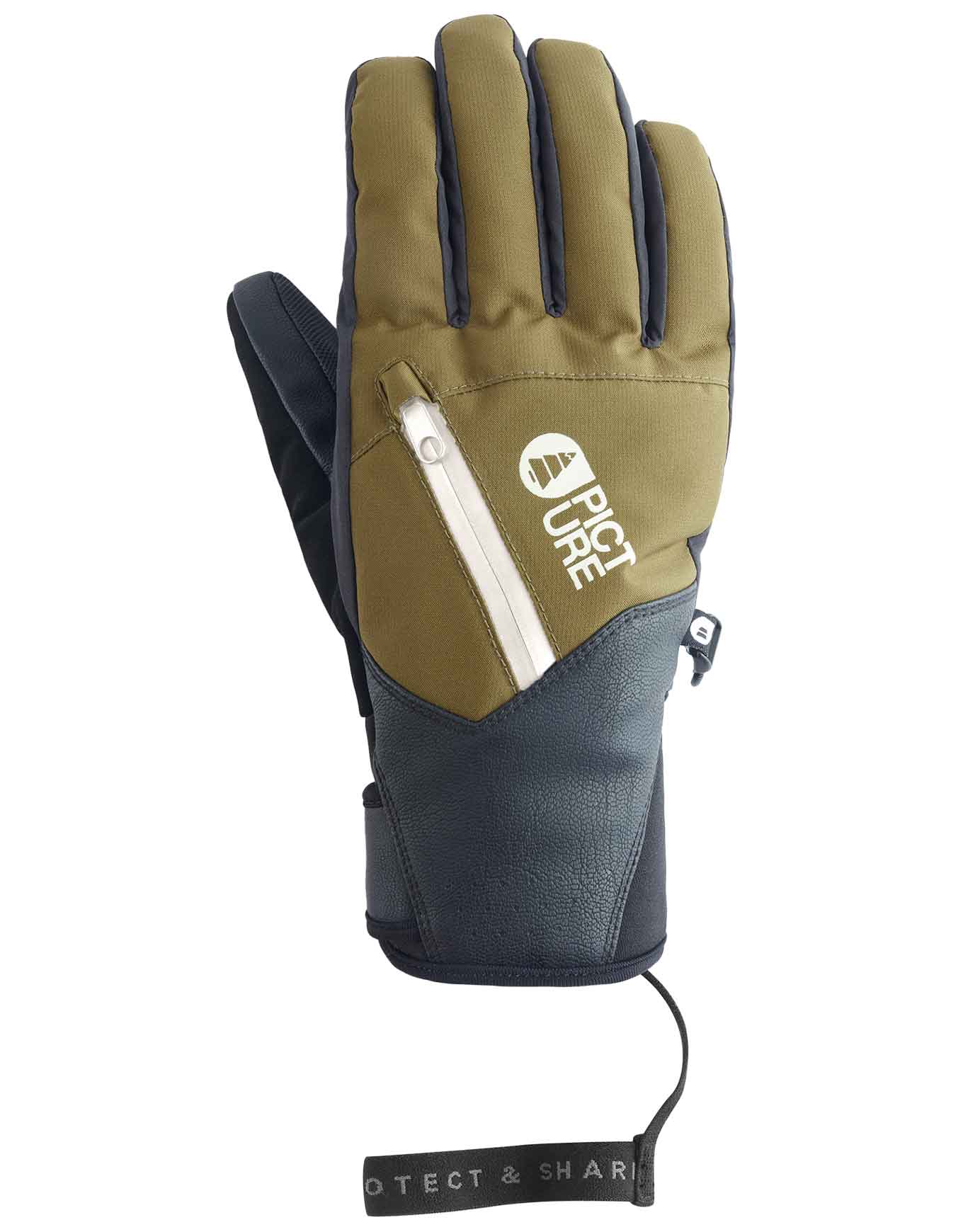 Wasserfeste und atmungsaktive Handschuhe Kakisa Gloves Tobacco für Damen Größe 6 Khaki