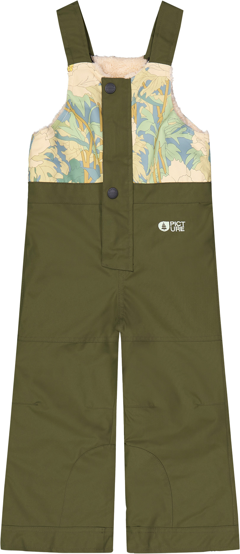 Atmungsaktive und wasserfeste Latzhose Snowy Bib Pants Tobacco Kindergröße 84-89 cm Khaki