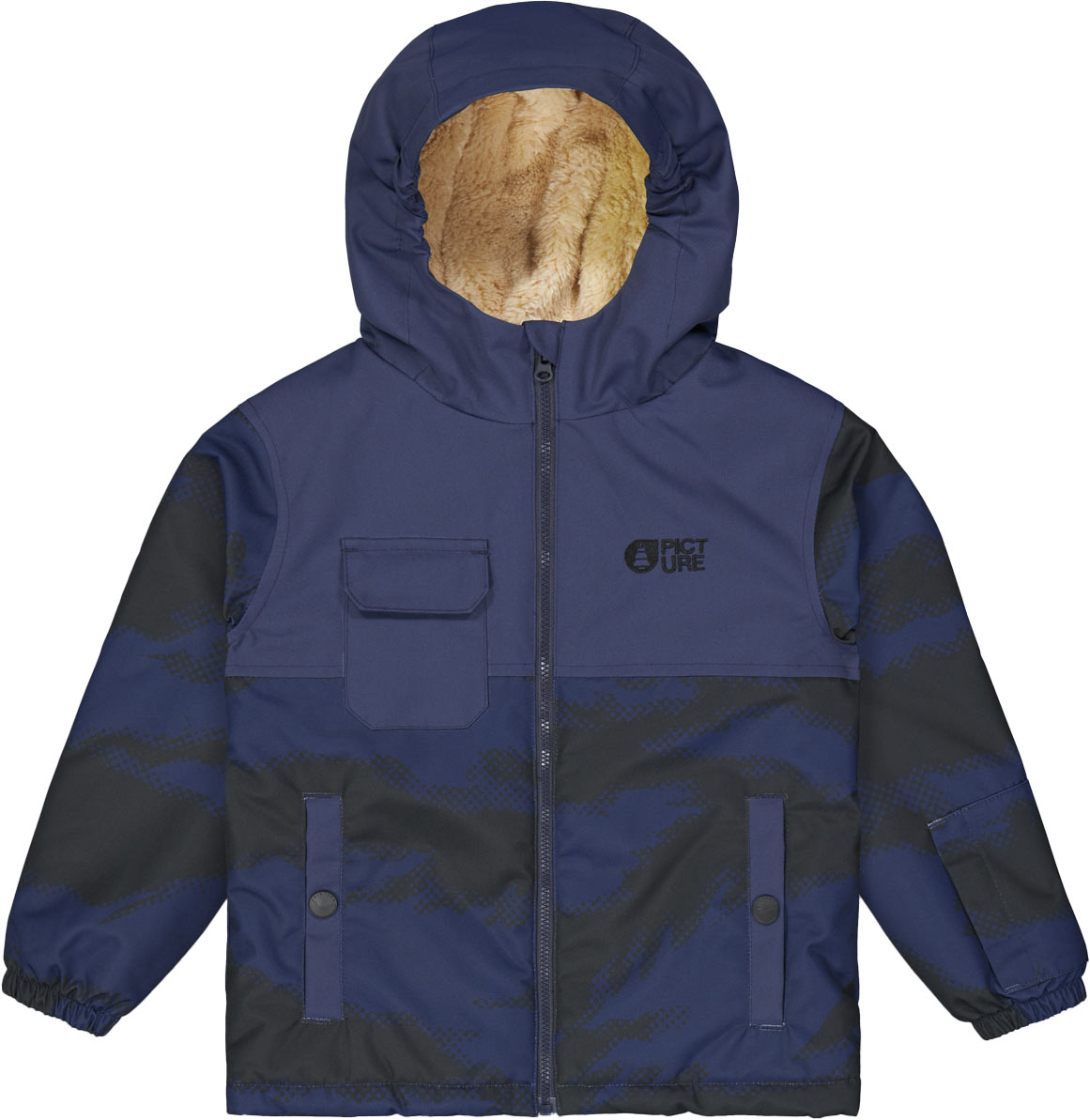 Wasserfeste und atmungsaktive Jacke Snowy Printed Jkt Retro Fusion Print Kindergröße 97 cm Blau