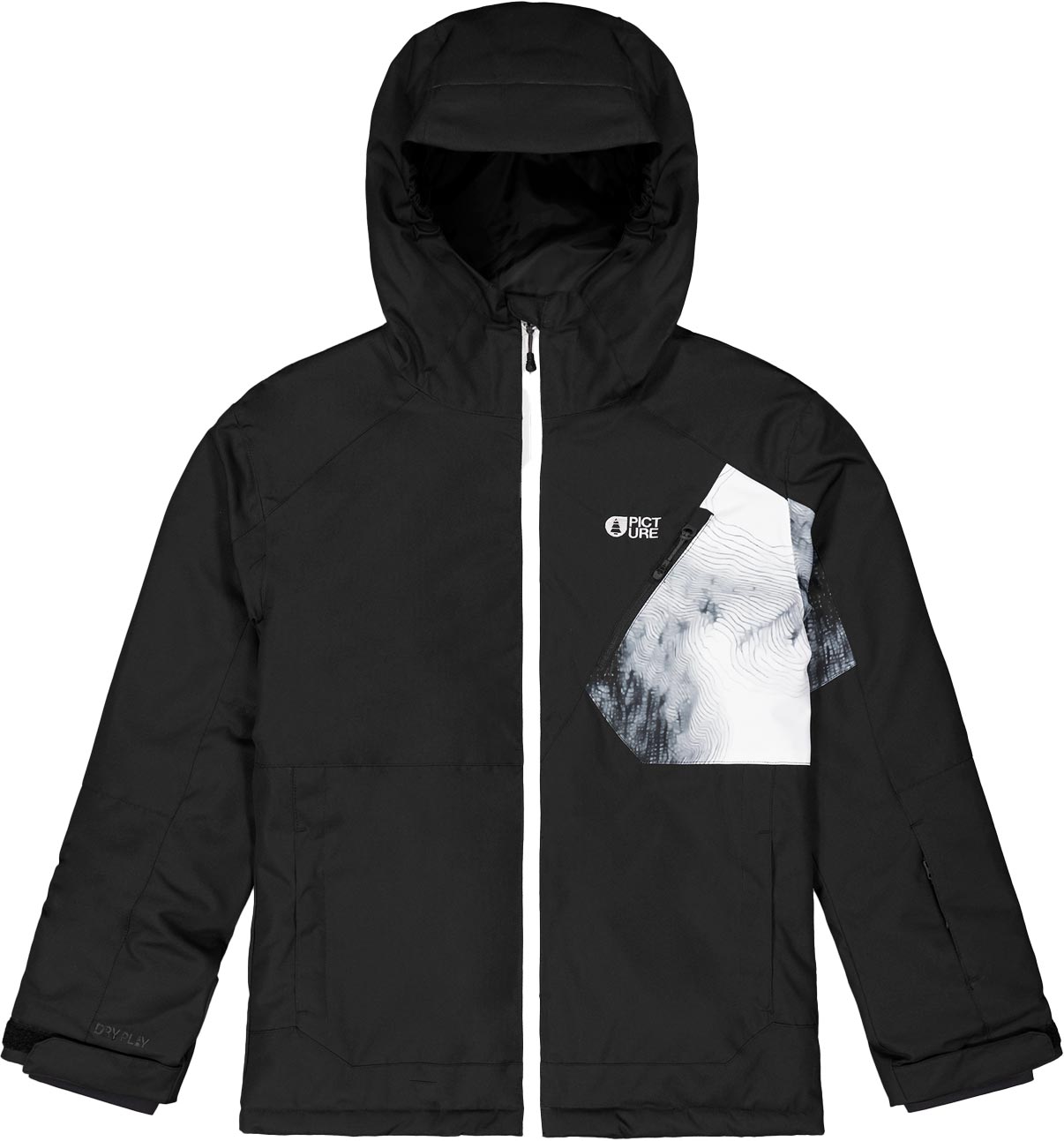 Skijacke Daumy Jkt Black Kindergröße 122-135 cm schwarz
