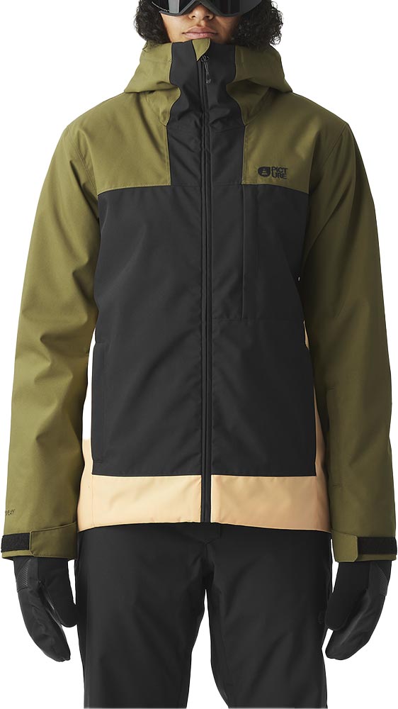 Wasserfeste und atmungsaktive Skijacke Seakrest Jkt Tobacco Black für Damen Größe S Khaki