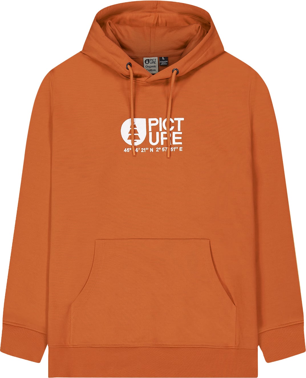 Sweat en coton organique - Basement Hoodie Mango en Coton - Taille L - Orange