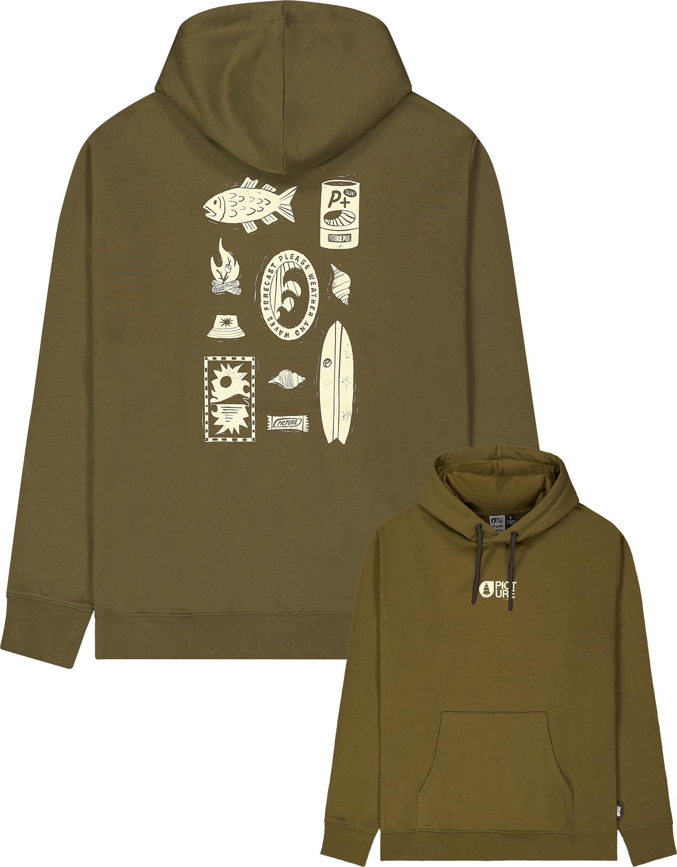 Sweat en coton organique - Idey Hoodie Tobacco en Coton - Taille L - Marron