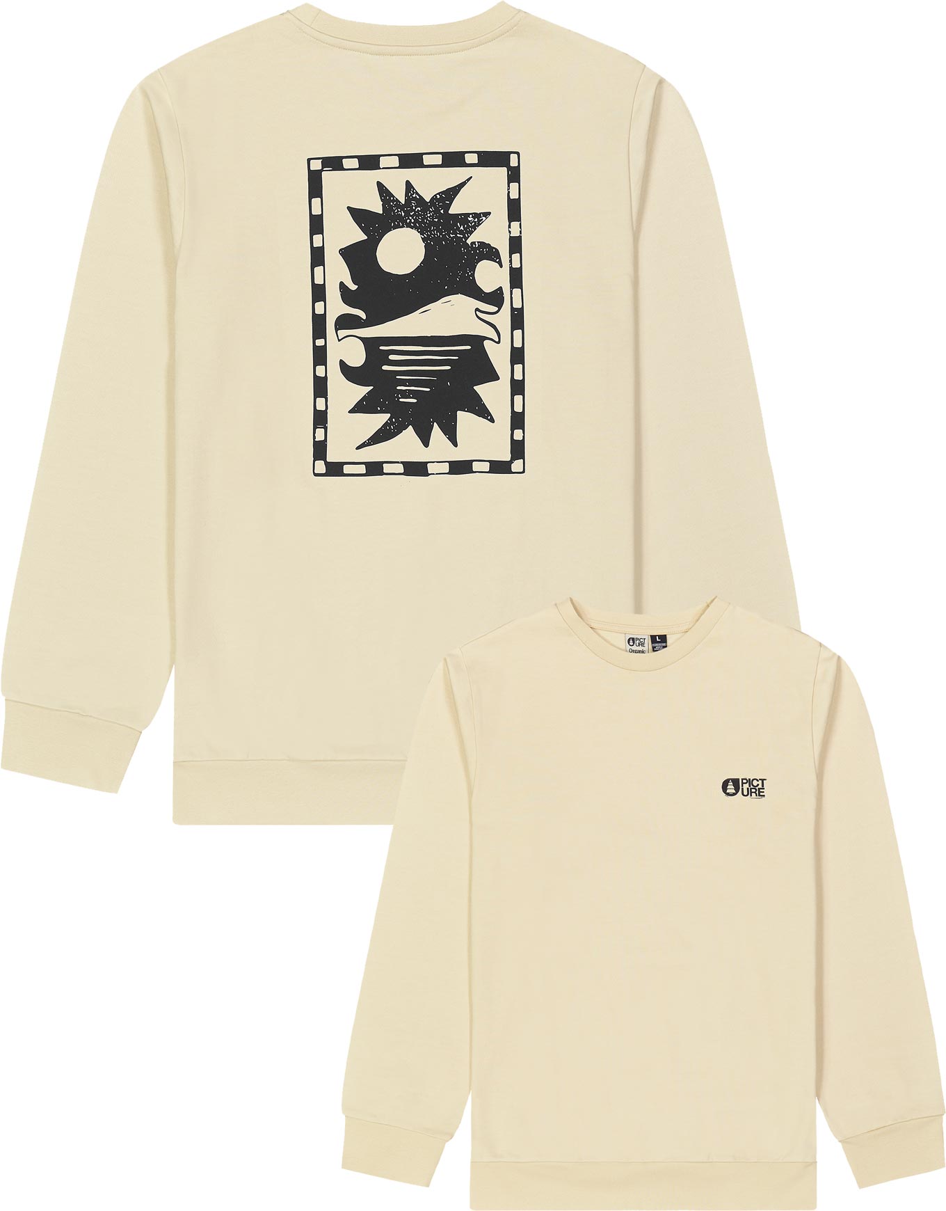 Sweat en coton organique - Shakay Crew Wood Ash en Coton - Taille M - Beige