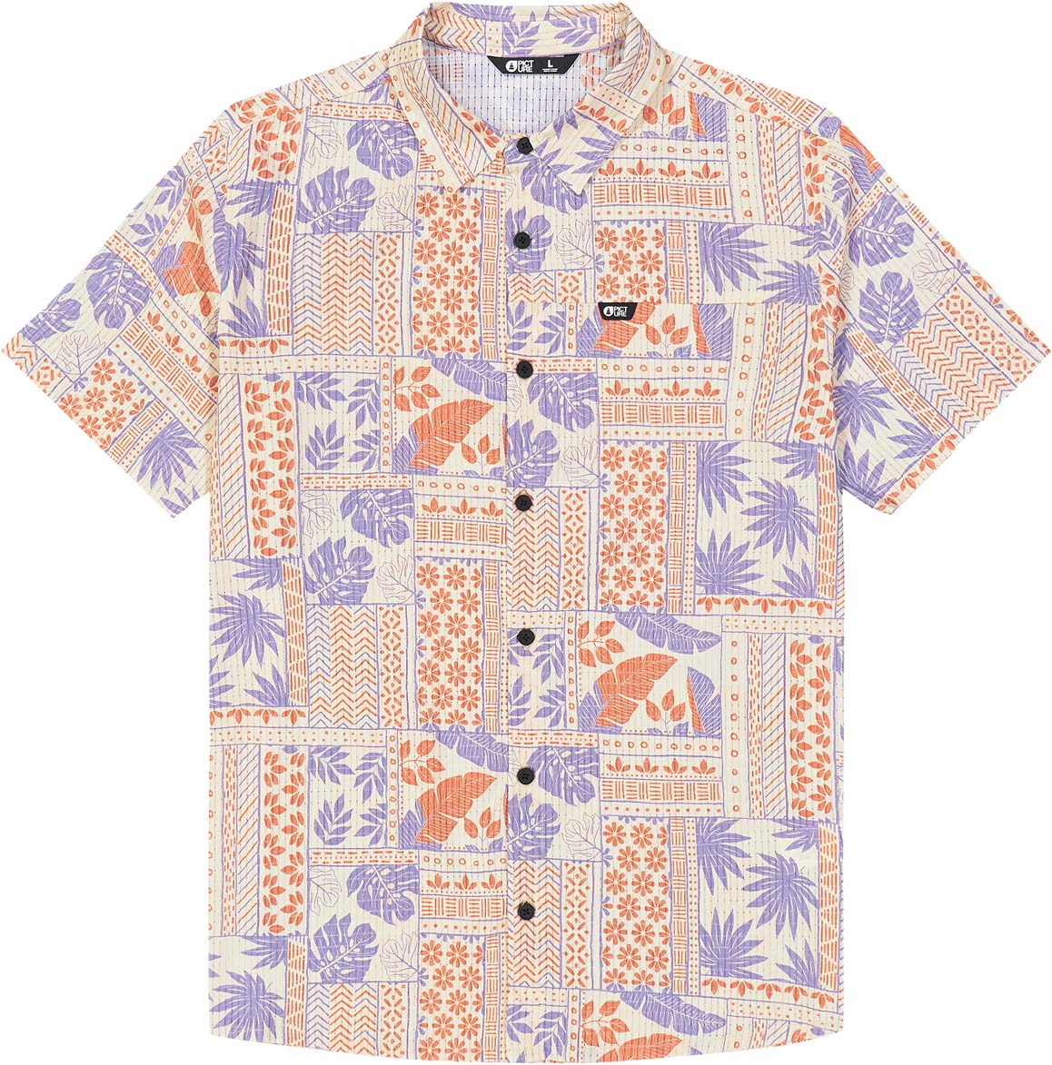 Chemise en polyester recyclé - Klivox Printed Shirts Jungle Canopy Print - Taille M - Orange