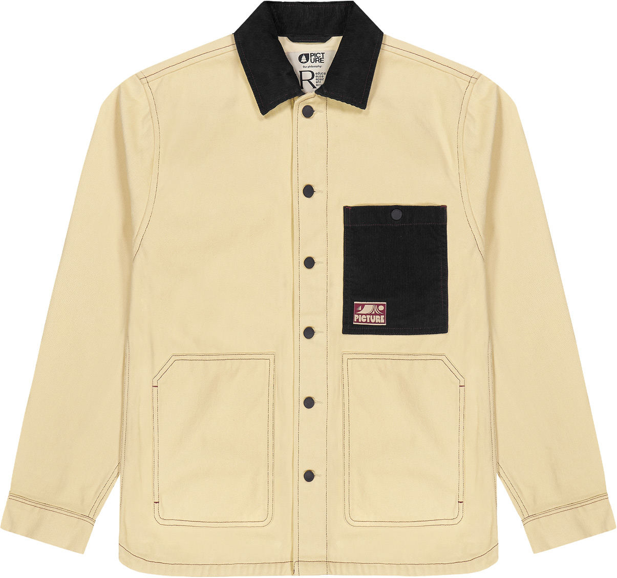 Blouson en coton organique - Katmeeth Jacket Wood Ash en Coton - Taille S - Beige