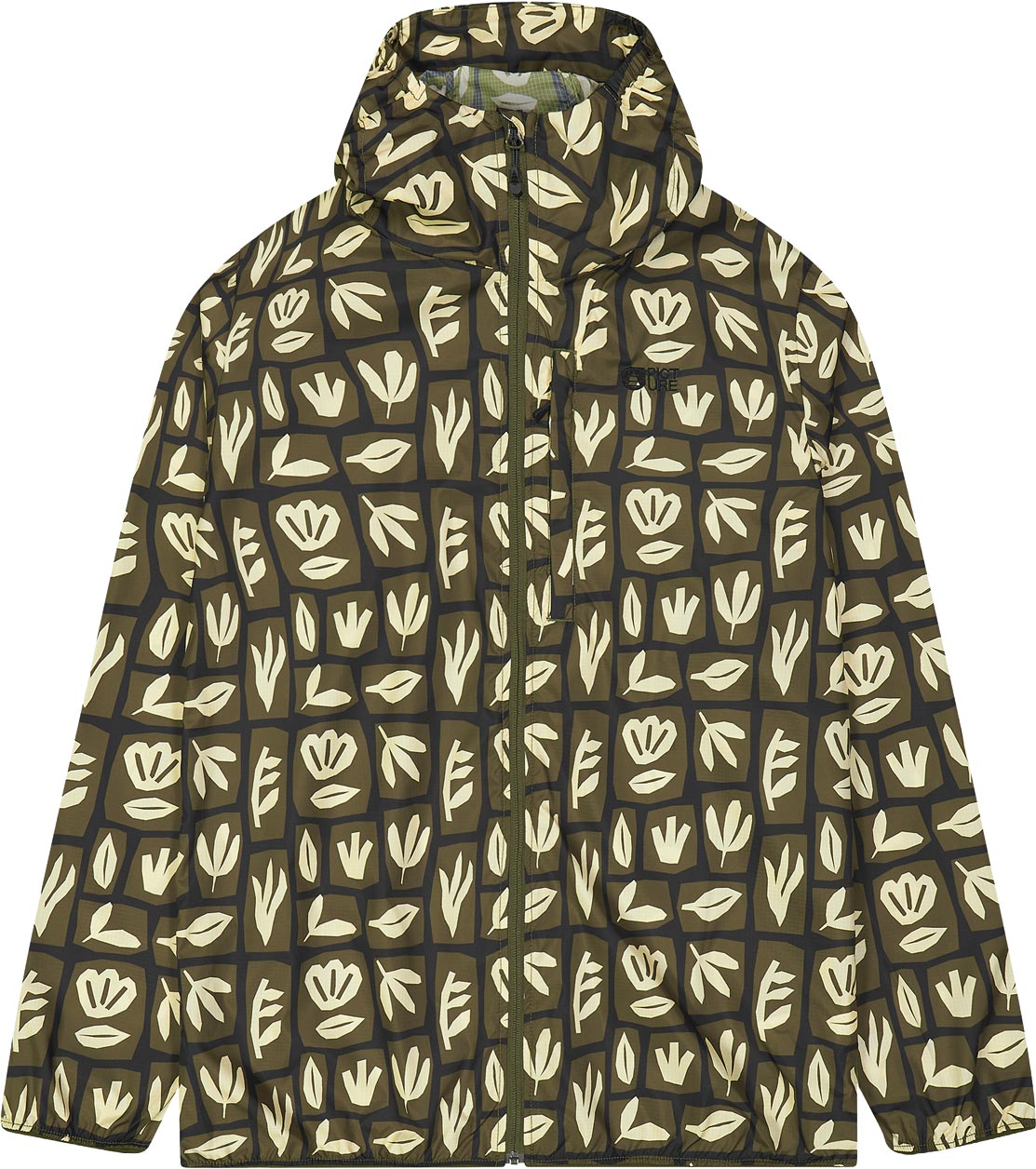Veste en polyester recyclé - Scale Printed Jacket Cedar Leaf Print - Taille L - Kaki