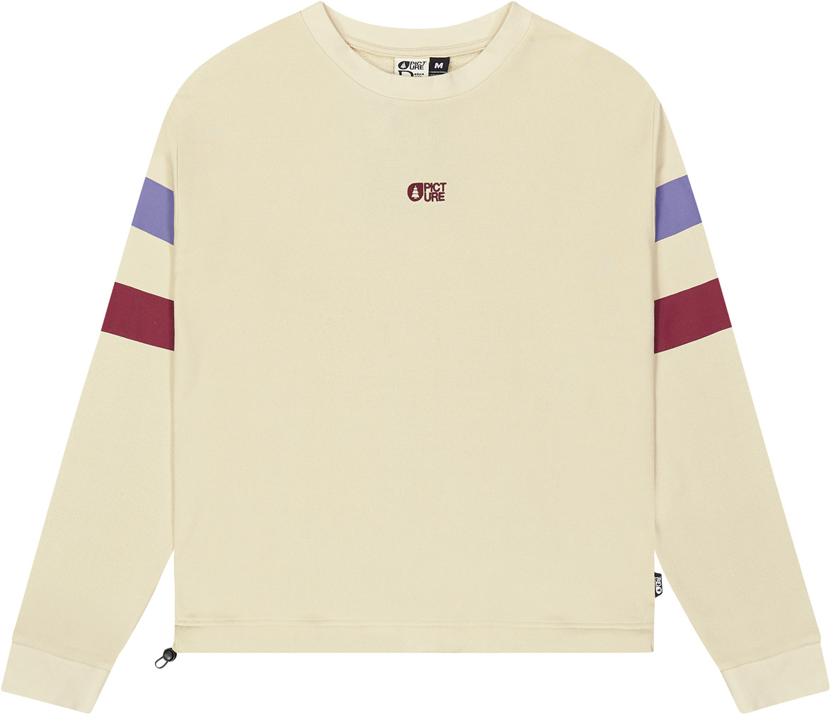 Sweat en coton bio - Trisse Crew W Wood Ash en Coton - Taille M - Beige