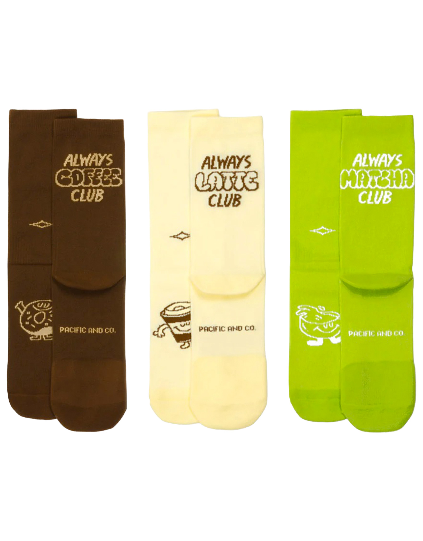 Pack de 3 paires de chaussettes de running - Barista Box Multicolor - Taille S/M - Beige