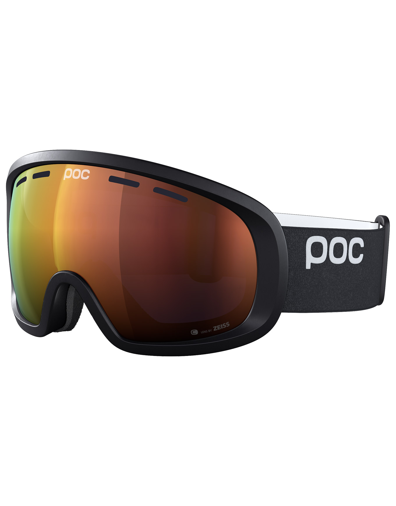 Masque de ski - Fovea Mid Uranium Black/Partly Sunny Orange - Noir