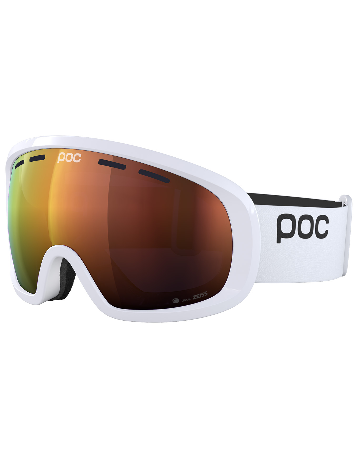 Skibrille Fovea Mid Hydrogen White/Partly Sunny Orange Weiß