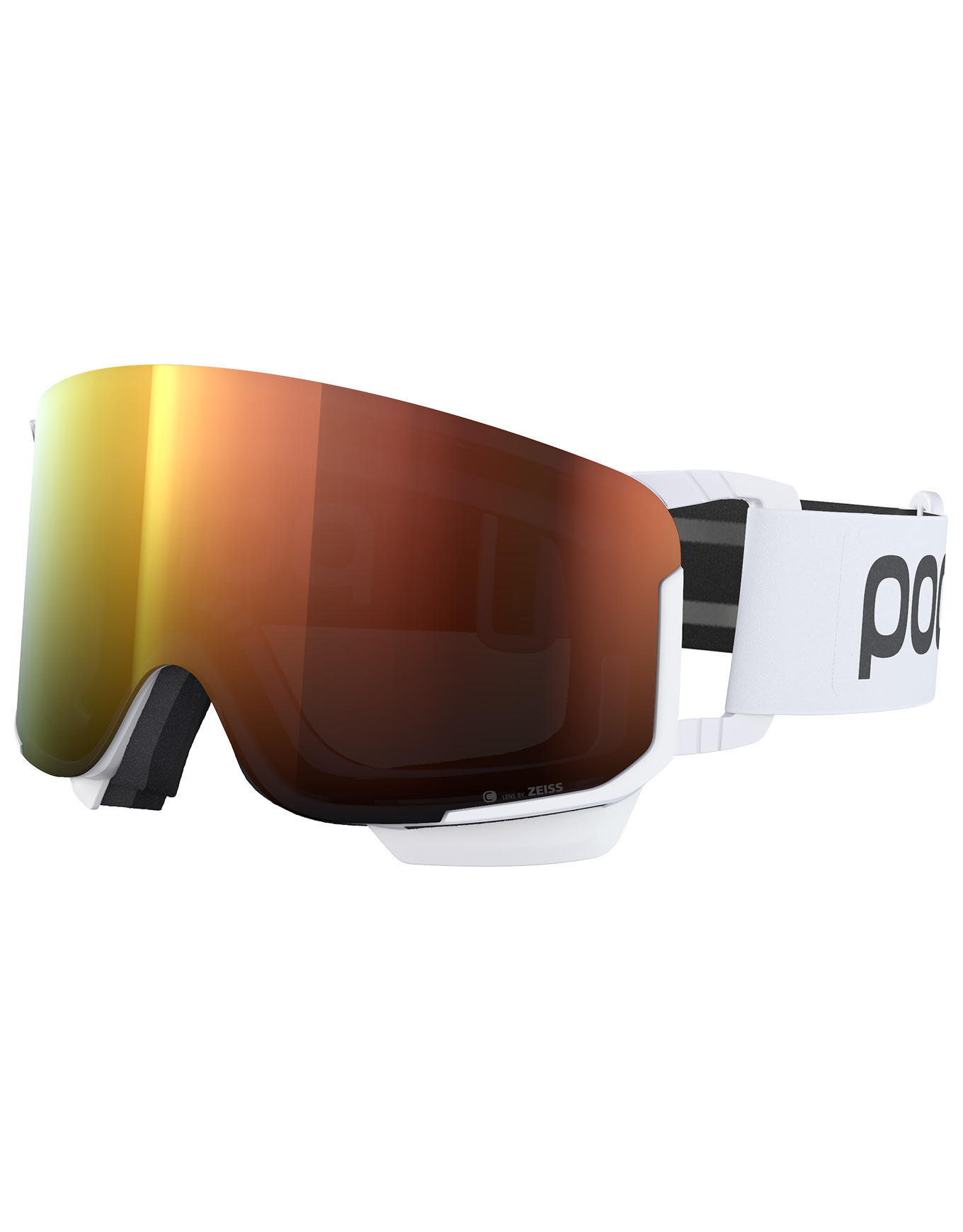 Skibrille Nexal Mid Hydrogen White/Partly Sunny Orange Weiß