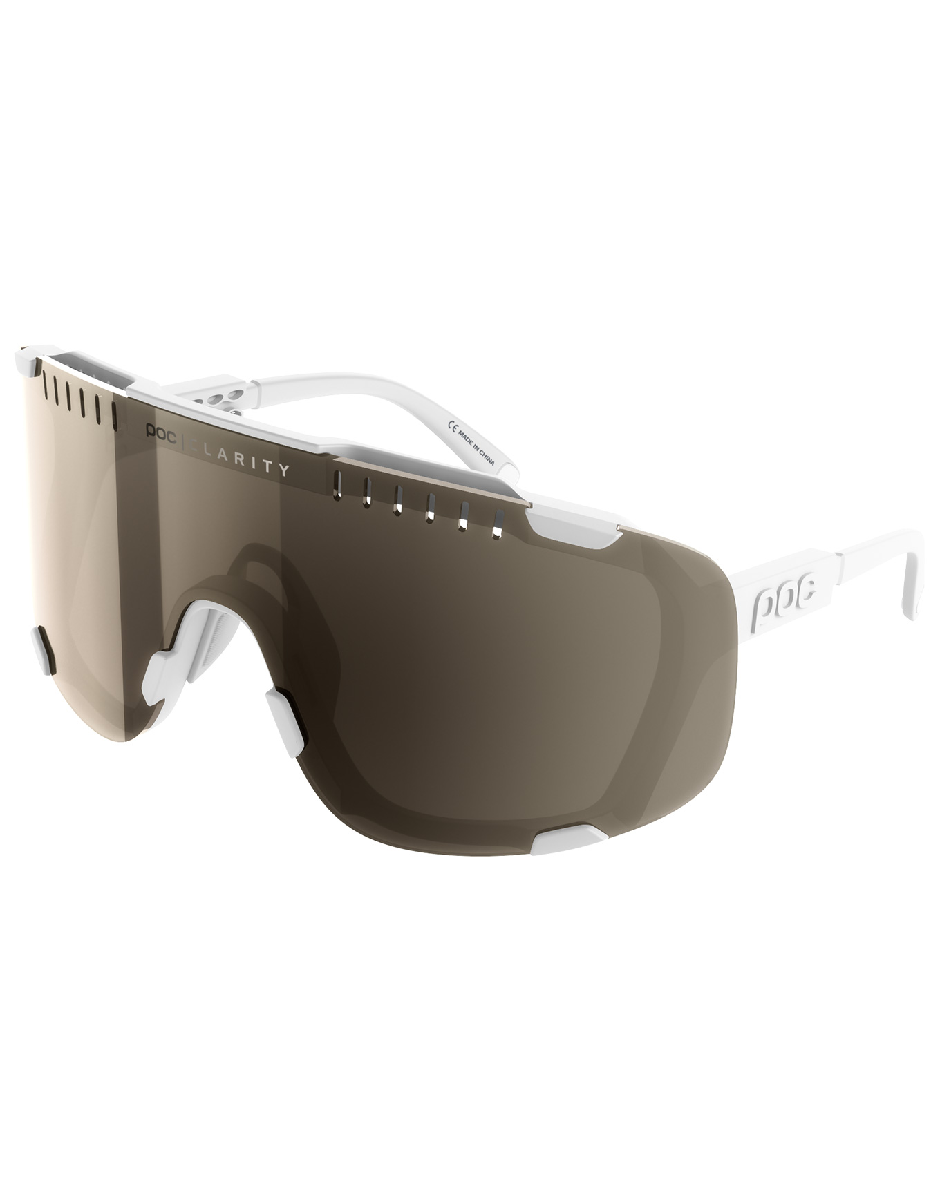 Lunettes de soleil de VTT - Devour Hydrogen White/Clarity Trail /Partly Sunny Silver - Blanc