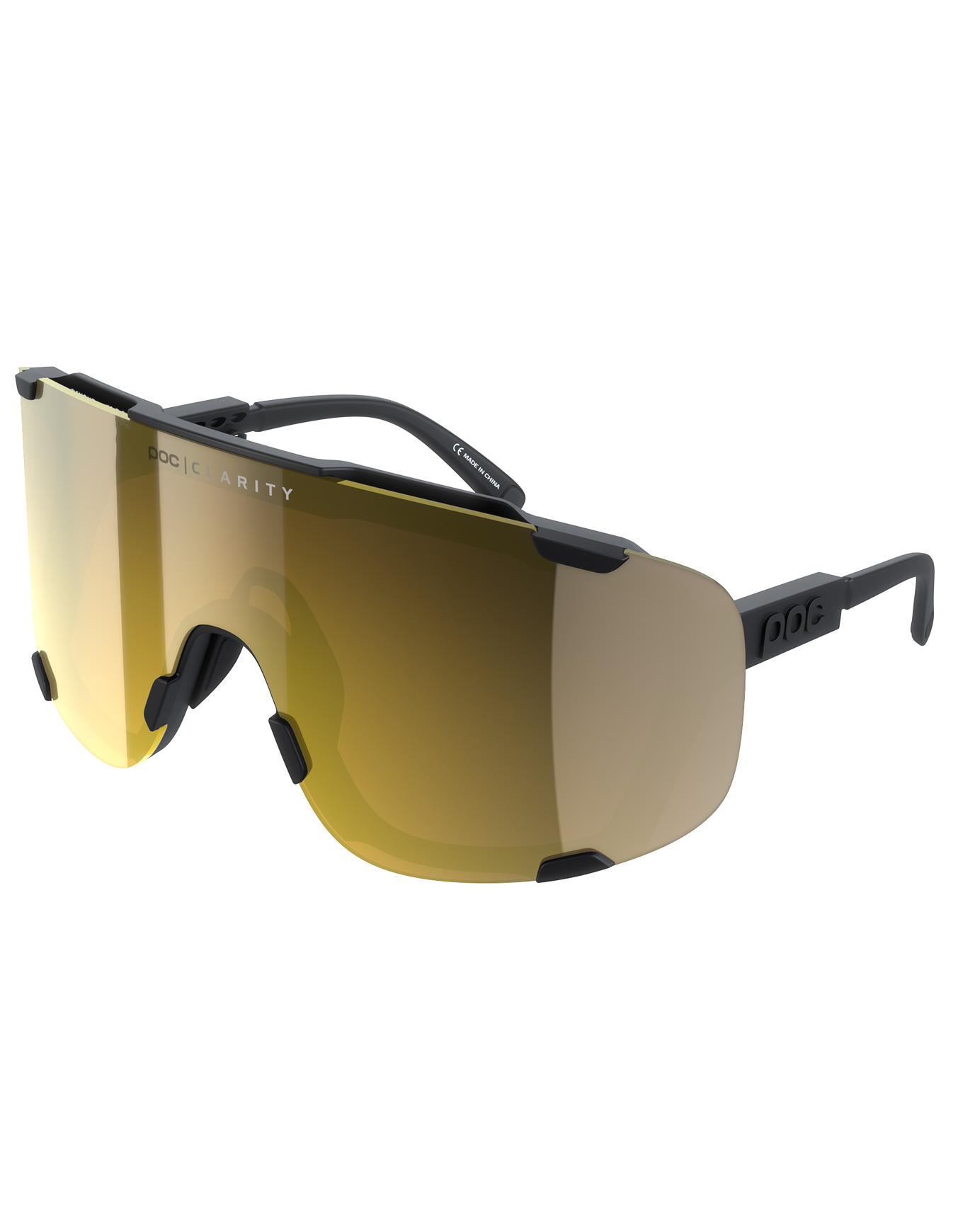 Lunettes de soleil de VTT - Devour Uranium Black/Clarity Road/Partly Sunny Gold - Noir