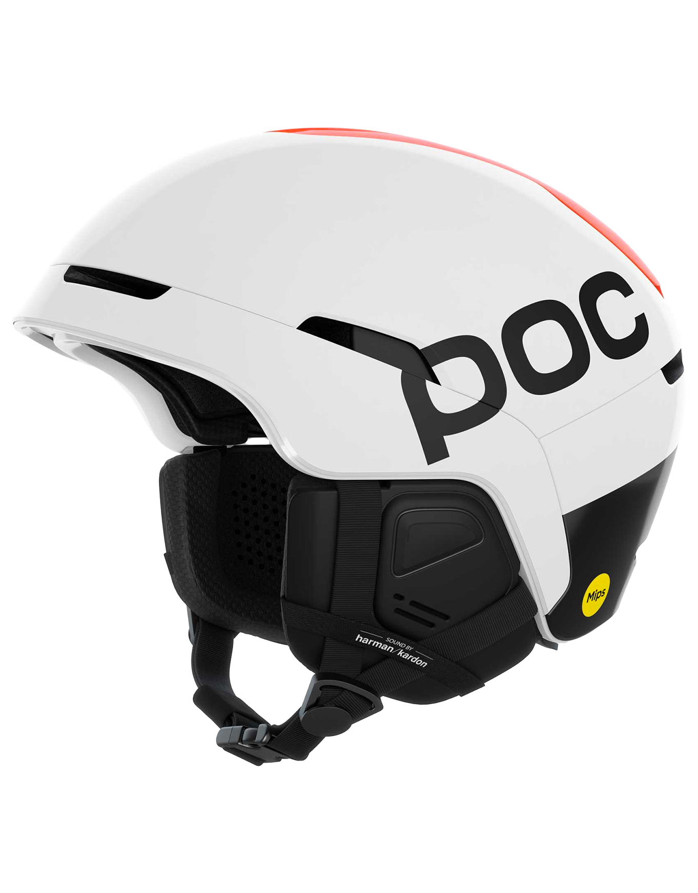 Skihelm /Snowboardhelm – Unisex – Obex Connect Obex Connect Hydrogen White/Fluorescent Orange AVIP für Herren Größe 51-54 cm