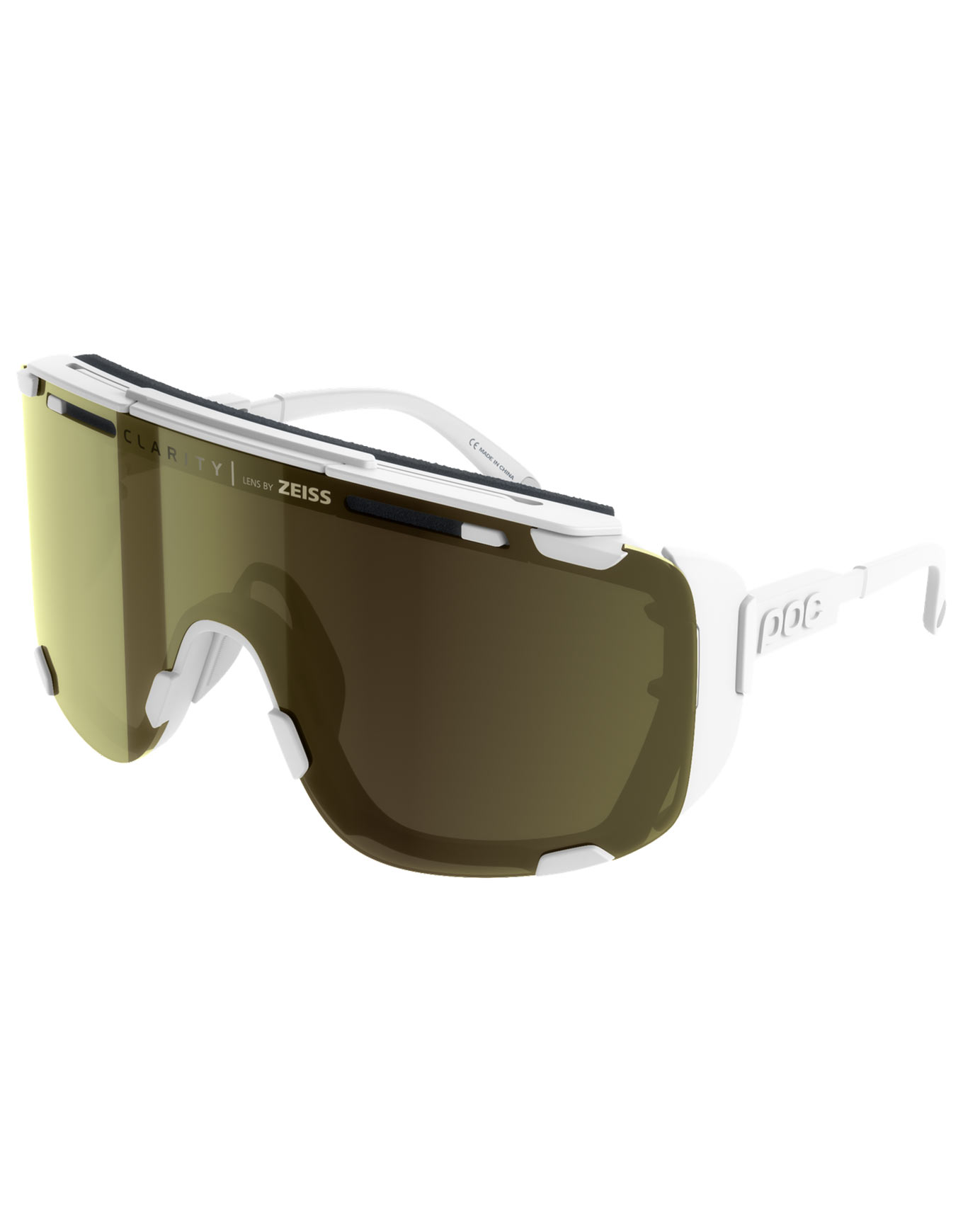 Sonnenbrille – Unisex – Devour Glacial Devour Glacial Hydrogen White/Clarity Universal/Sunny Gold Weiß