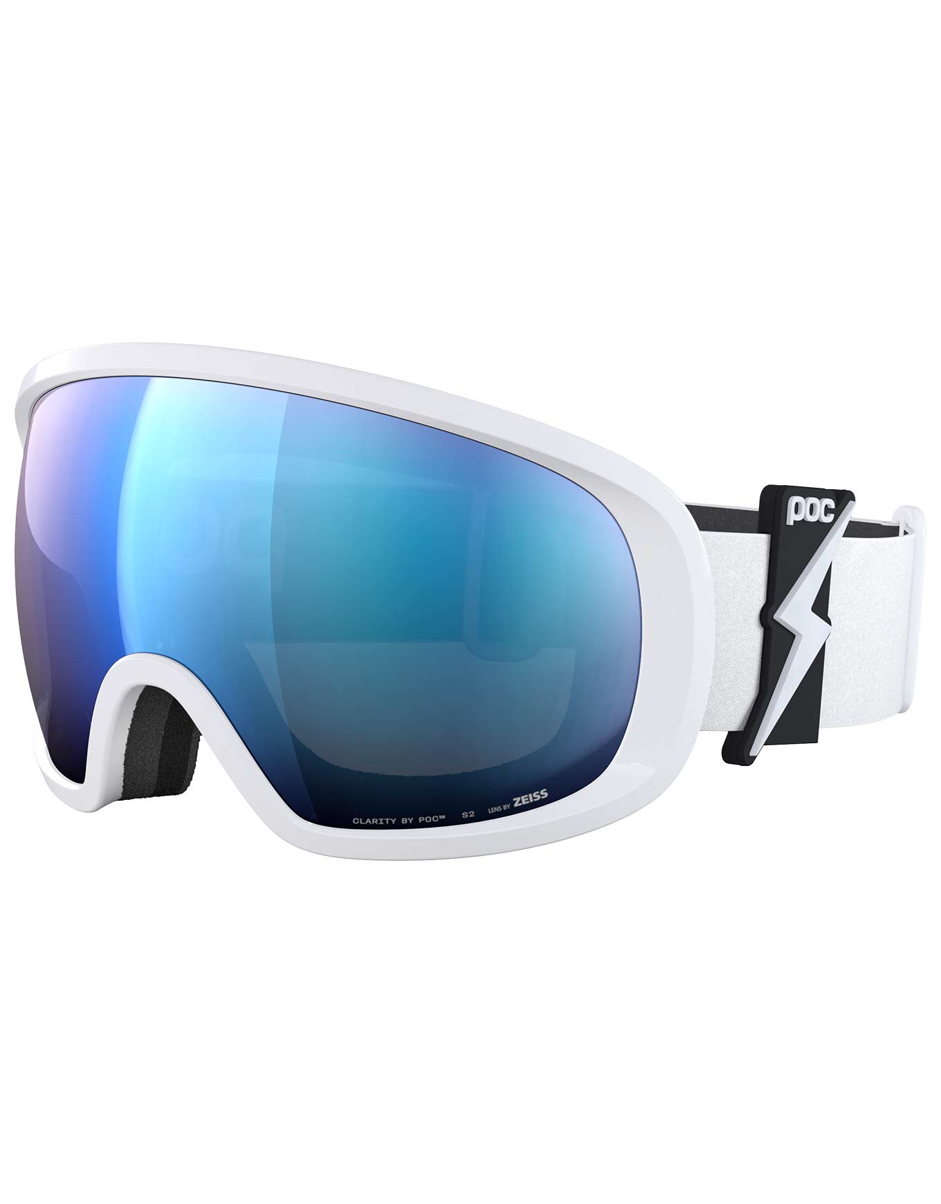 Skibrille Fovea Blixten White/Partly Sunny Blue Weiß