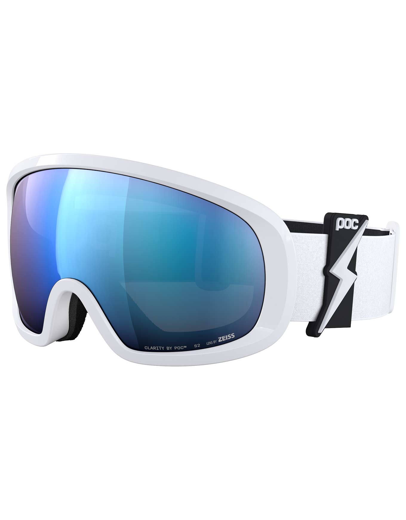 Skibrille Fovea Mid Blixten White/Partly Sunny Blue Weiß