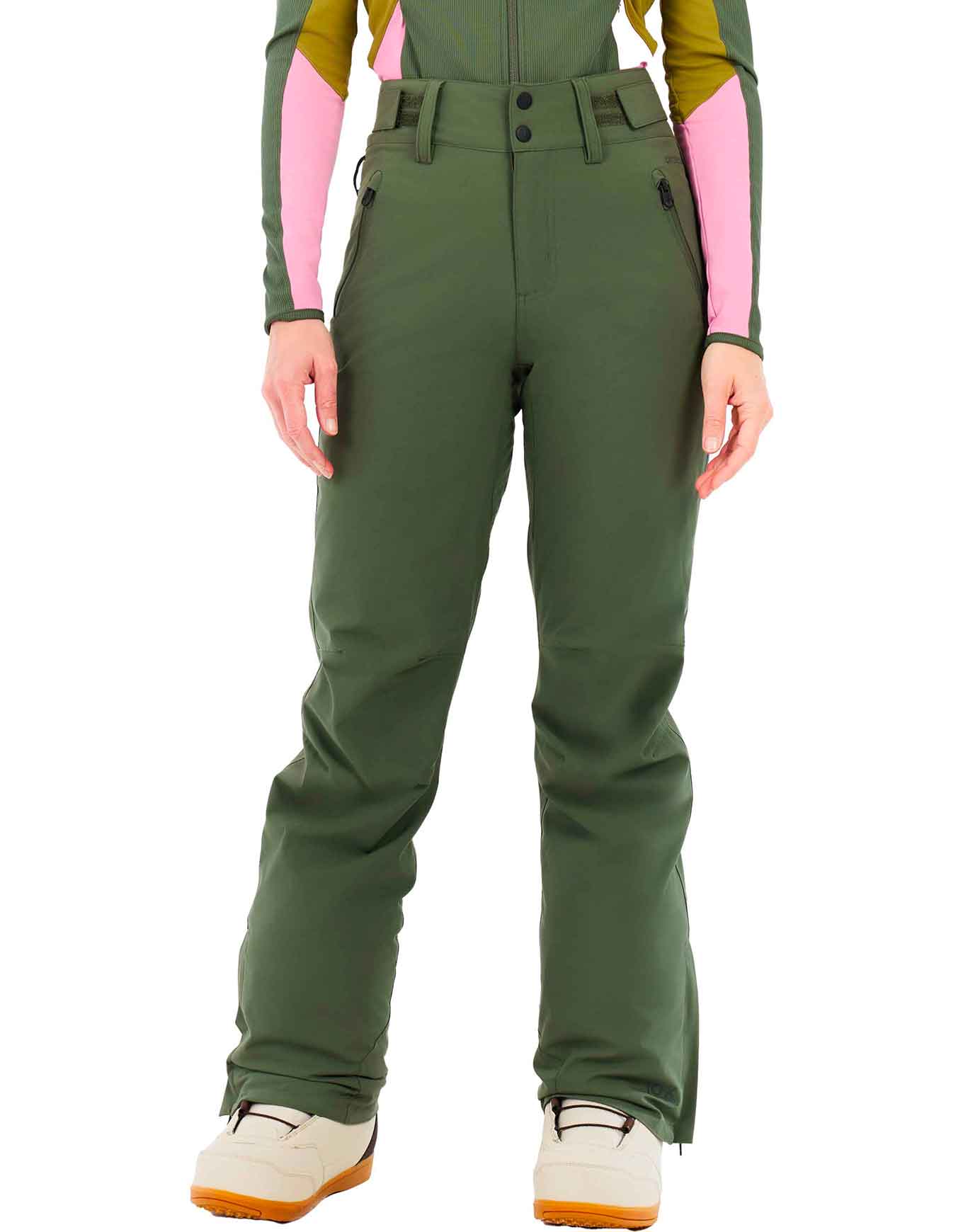 Wasserfeste Skihose Prtcinnamones Snowpants Thyme für Damen Größe L Grün