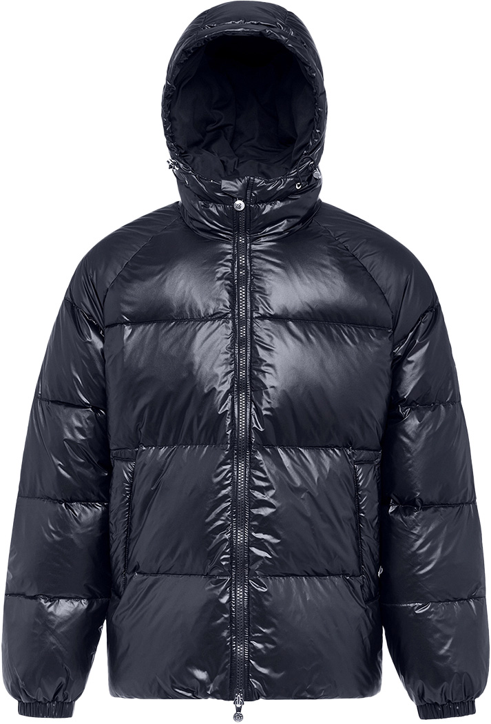 Doudoune à capuche - Sten 3 Shiny Black - Taille M - Noir