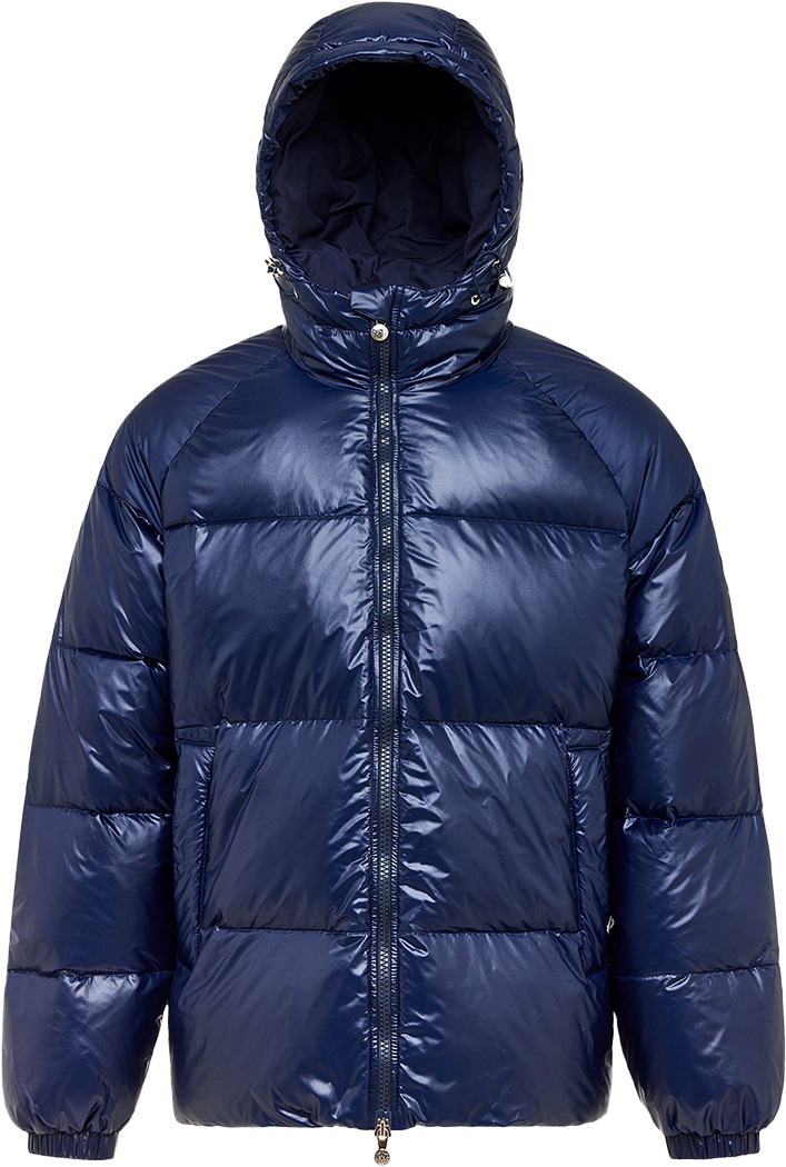 Doudoune à capuche - Sten 3 Shiny Amiral - Taille M - Navy